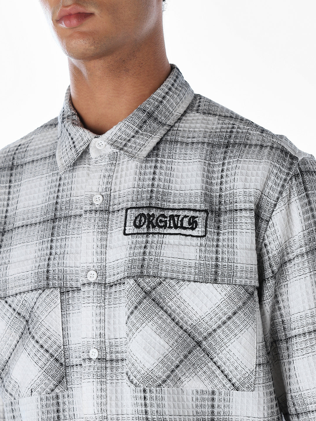 Textured Check Cotton Shirt - Image 5