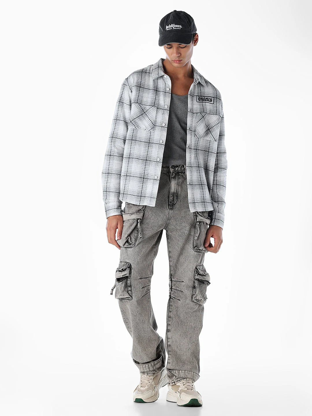 Textured Check Cotton Shirt - Image 6