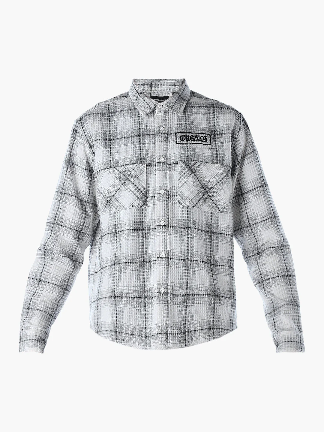 Textured Check Cotton Shirt - Image 7