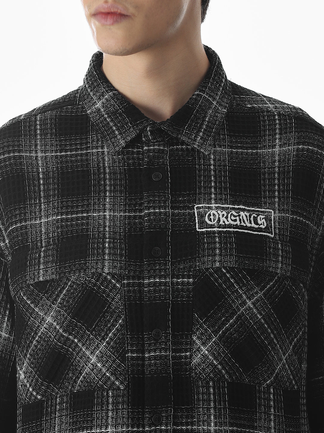 Regular Fit Check Shirt - Black - Image 5