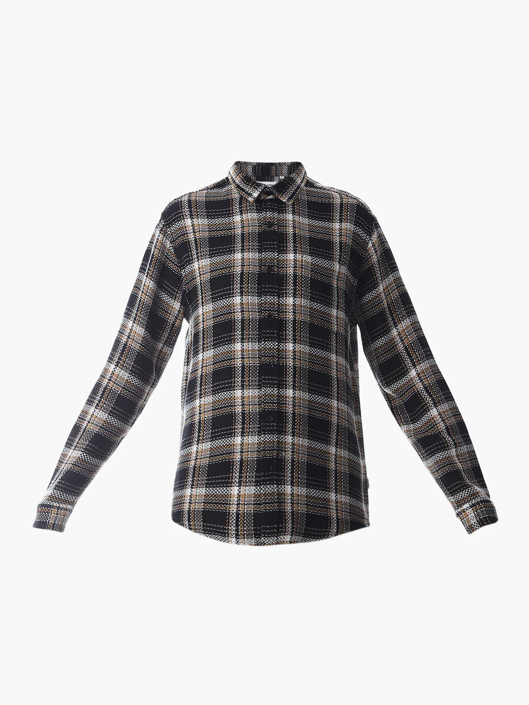 Regular Fit Check Shirt - Black - Image 7