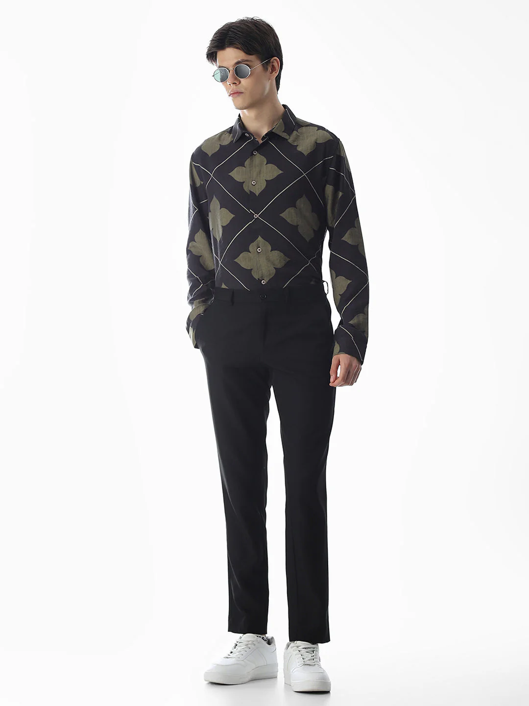 Slim Fit Printed Short Sleeves Shirt - Image 6