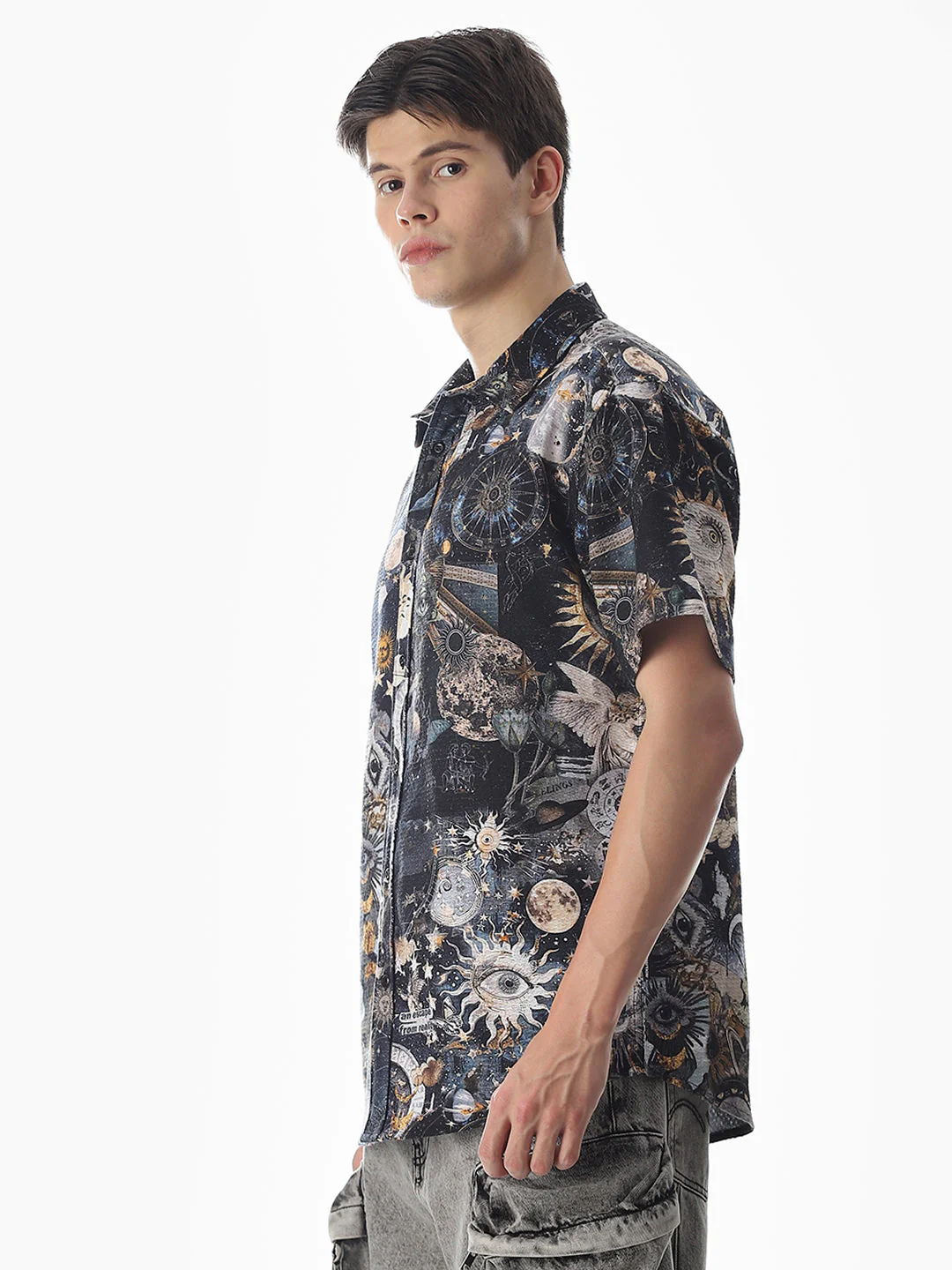 Abstract Print Comfort Fit Shirt - Image 3