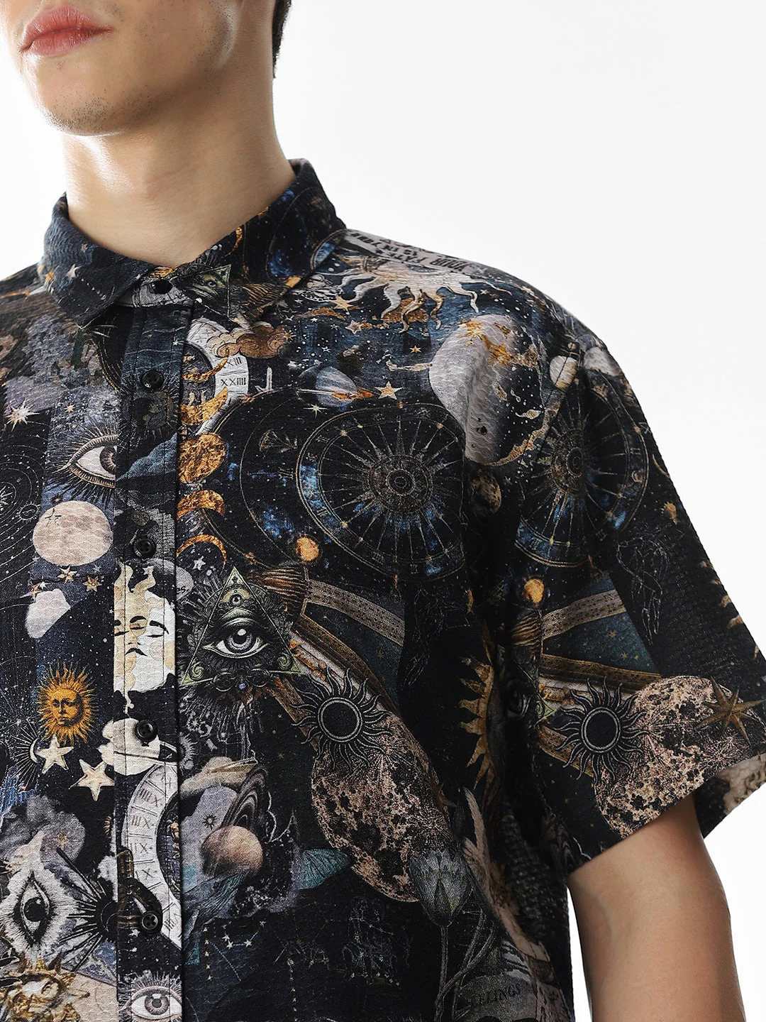 Abstract Print Comfort Fit Shirt - Image 5