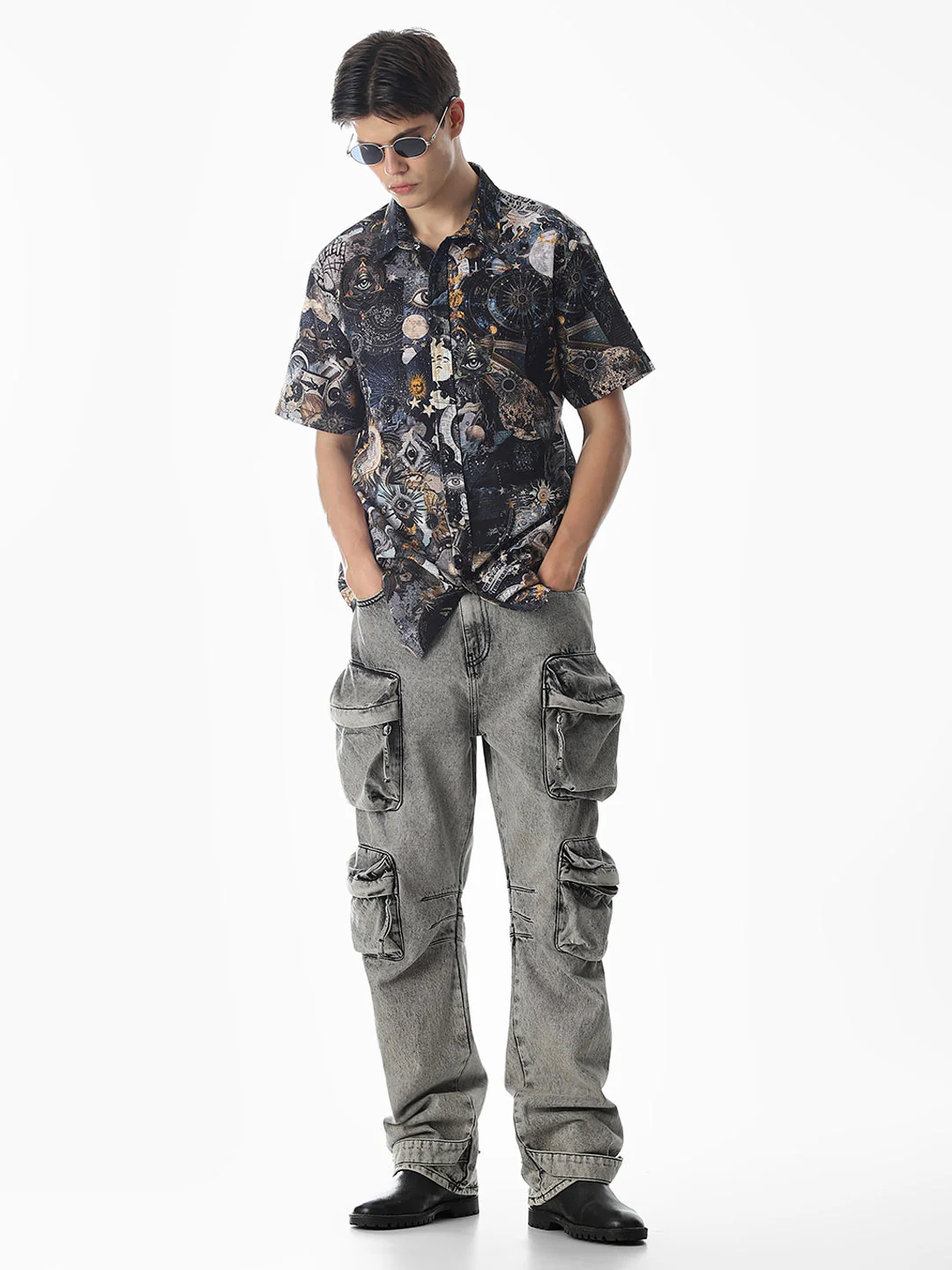Abstract Print Comfort Fit Shirt - Image 6
