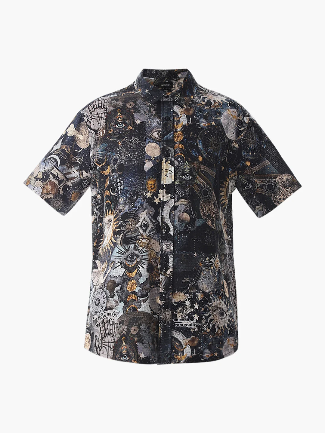 Abstract Print Comfort Fit Shirt - Image 7