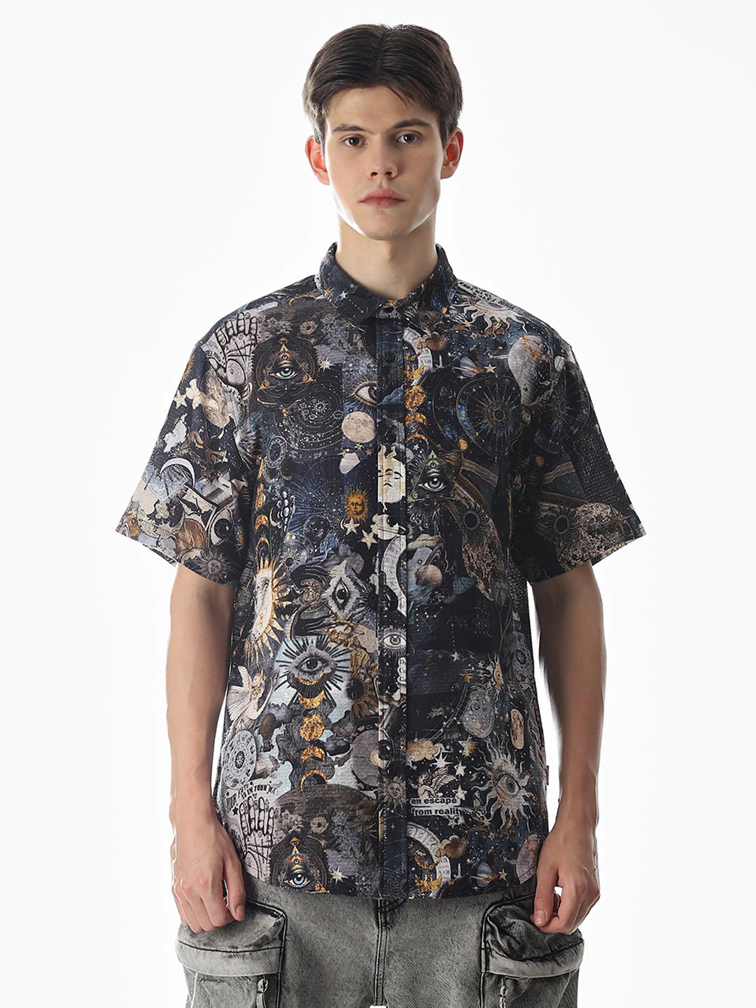 Abstract Print Comfort Fit Shirt - Image 8