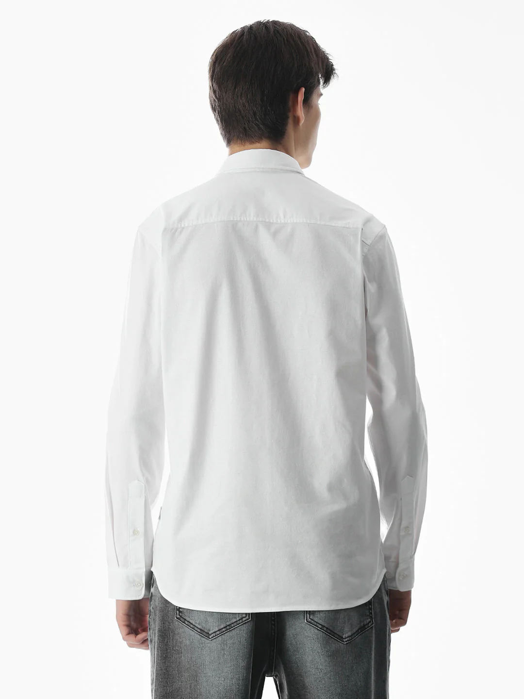 One Patch Pocket Slim Fit Shirt - white - Image 4