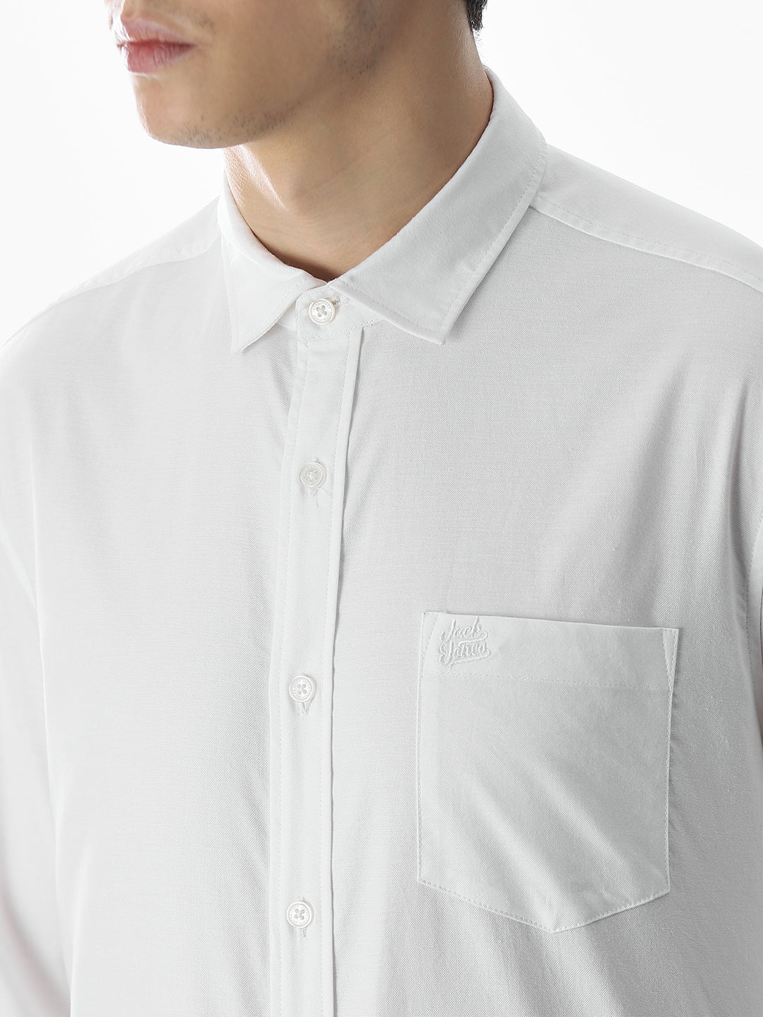 One Patch Pocket Slim Fit Shirt - white - Image 5