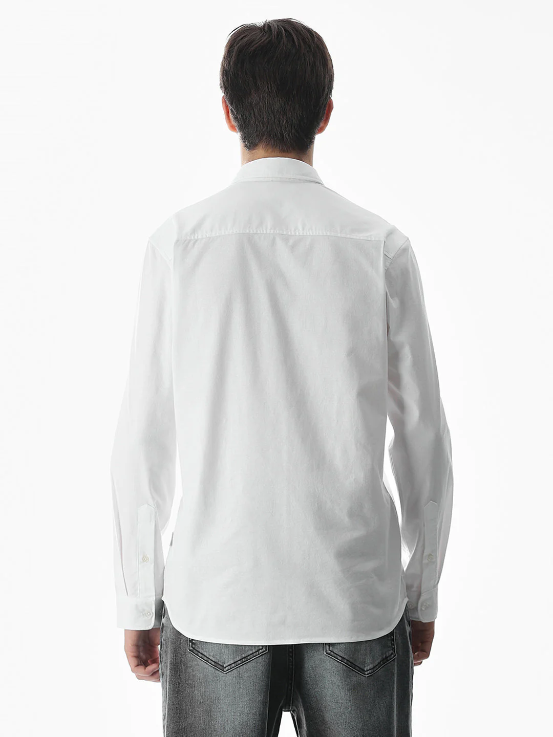 One Patch Pocket Slim Fit Shirt - white - Image 9