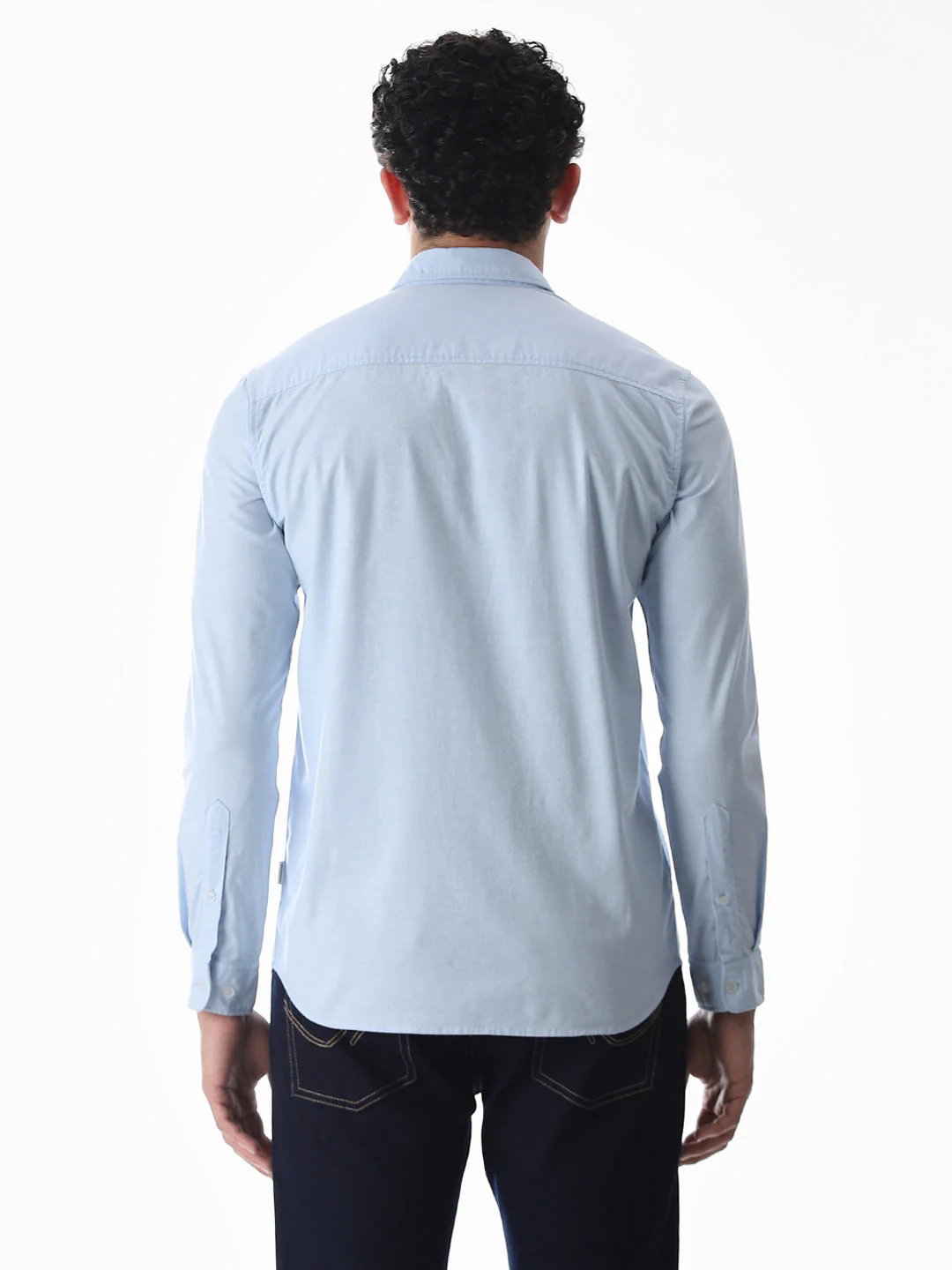 One Patch Pocket Slim Fit Shirt - Blue - Image 9