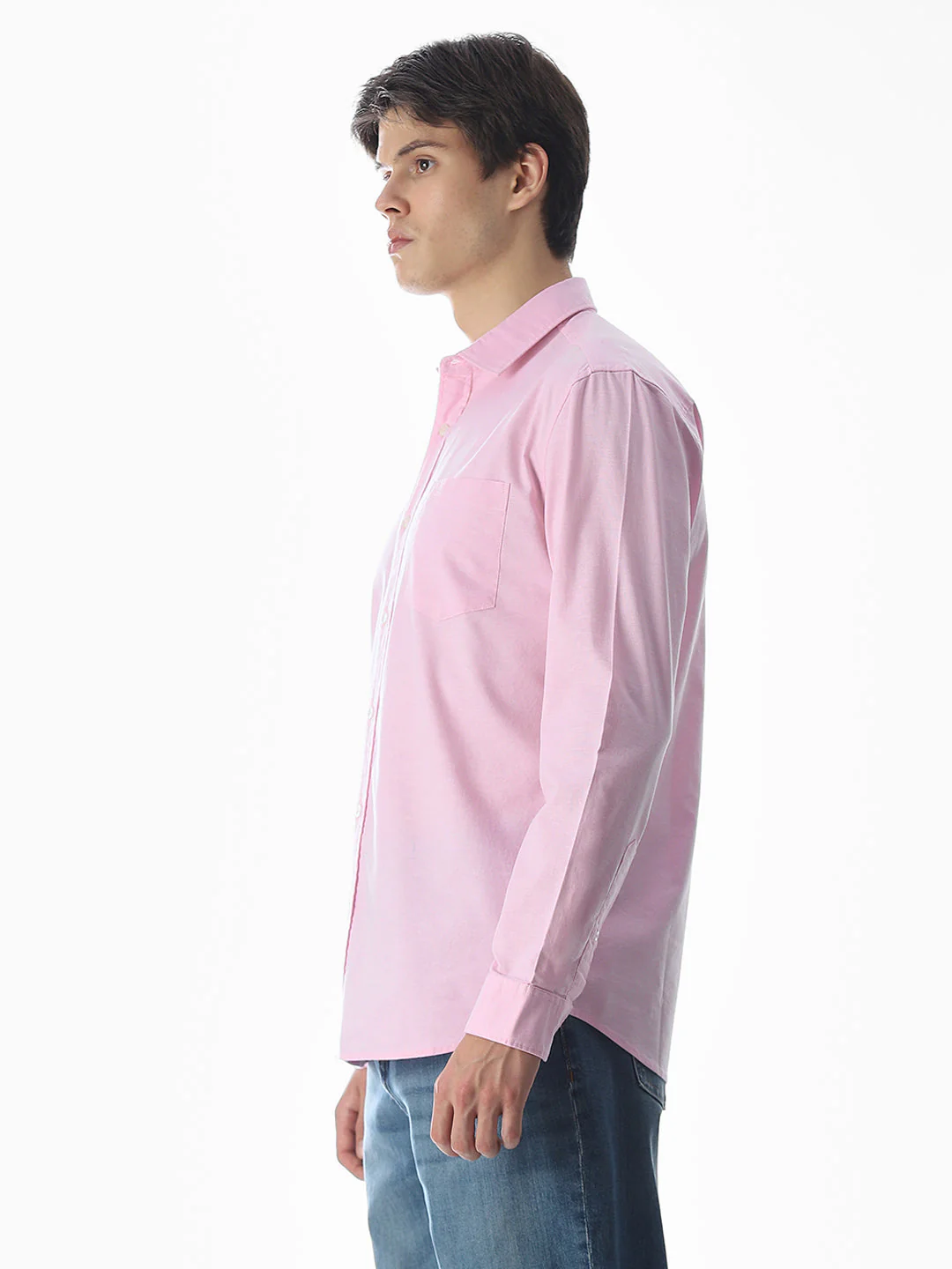 One Patch Pocket Slim Fit Shirt - Pink - Image 3