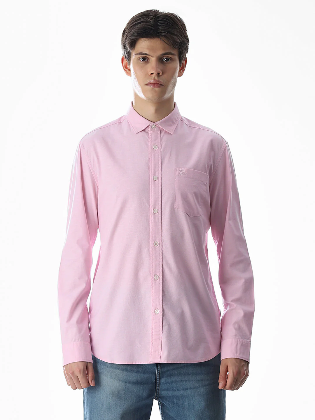One Patch Pocket Slim Fit Shirt - Pink - Image 8