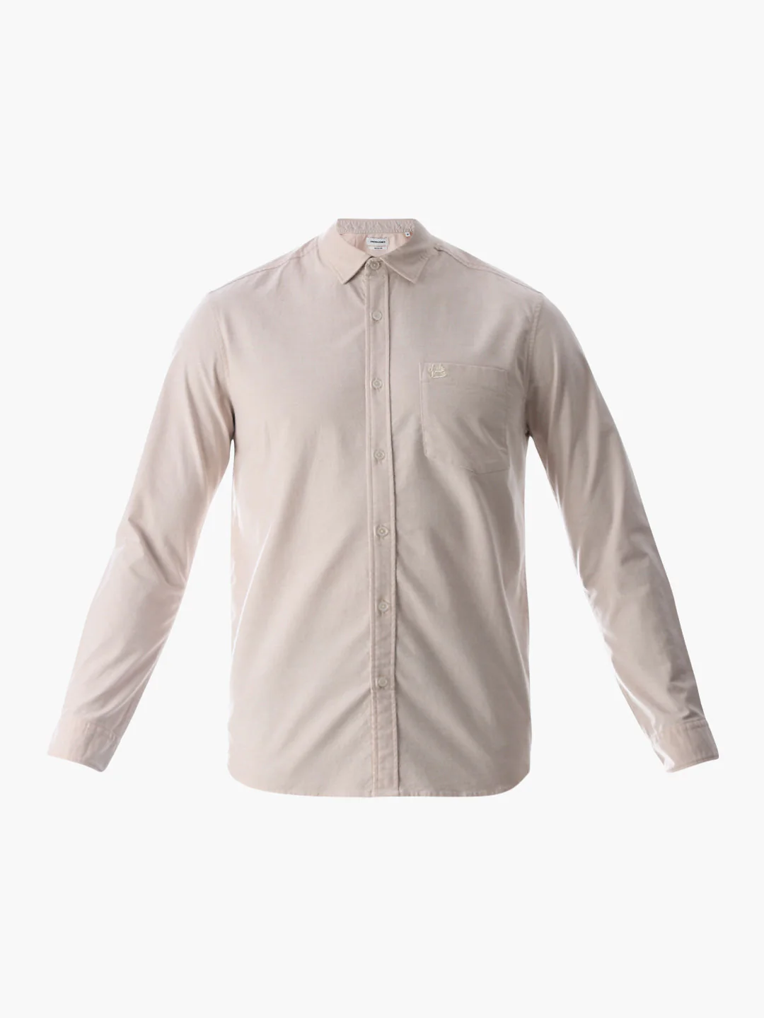 One Patch Pocket Slim Fit Shirt - Beige - Image 7