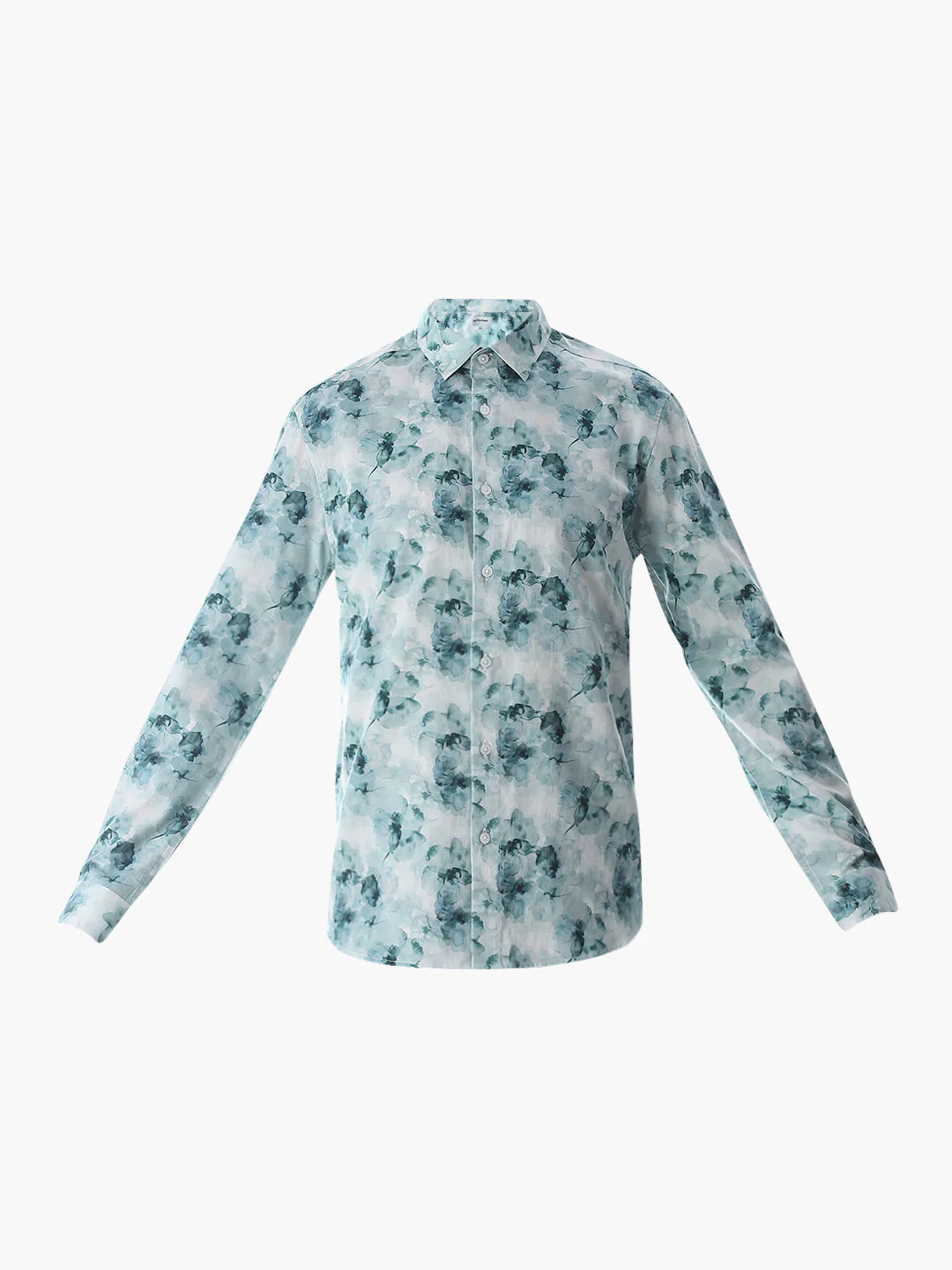 Cotton Printed Full Sleeves Shirt - Green - Image 7