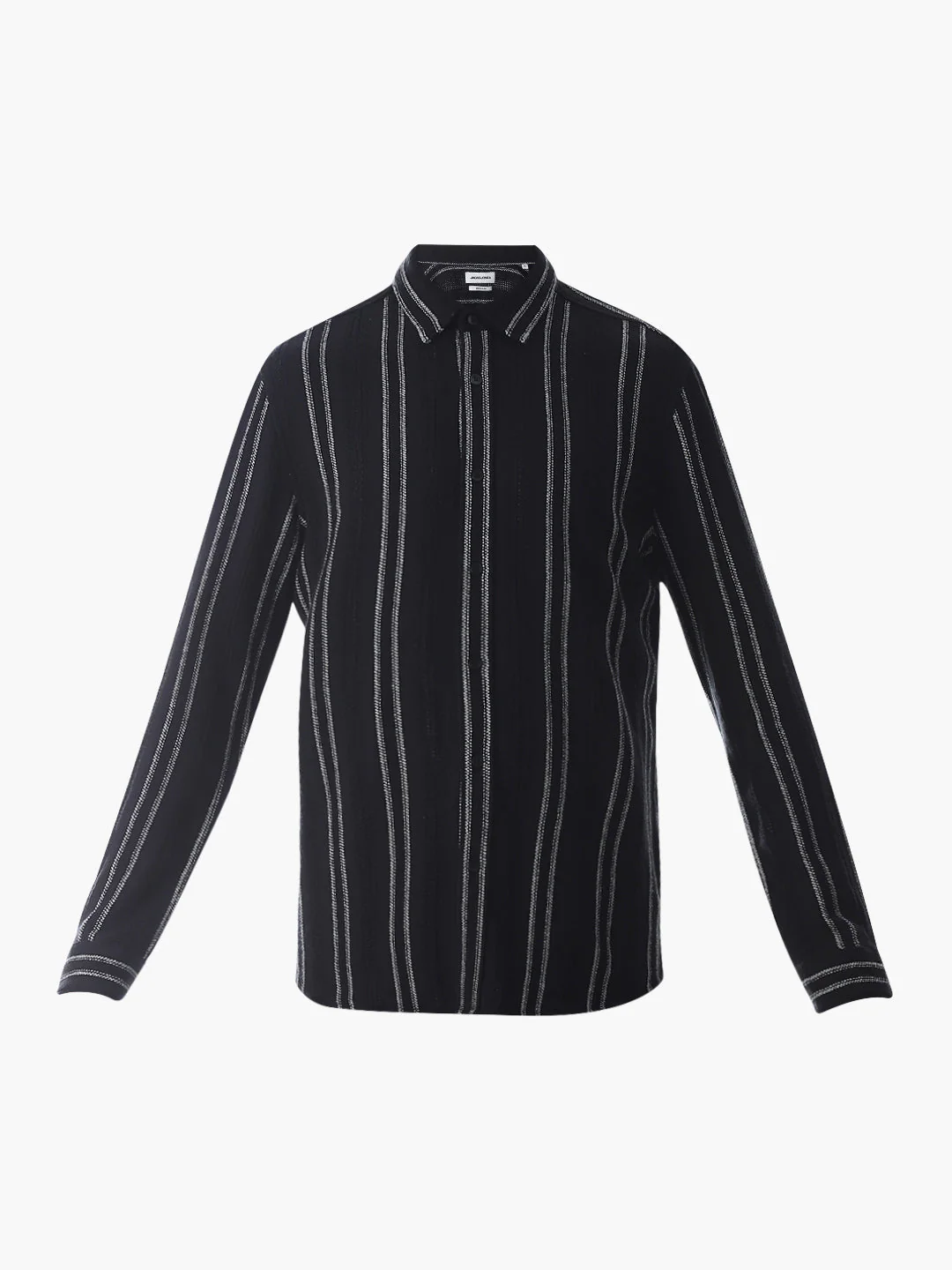 Regular Fit Striped Shirt - Black - Image 7