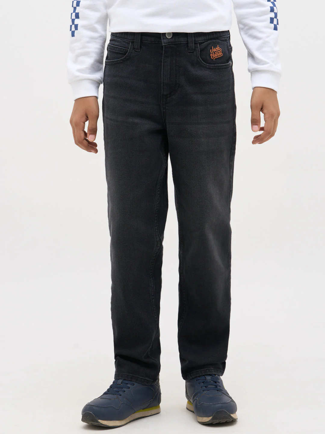 Grey Cotton Loose Fit Jeans - Image 2
