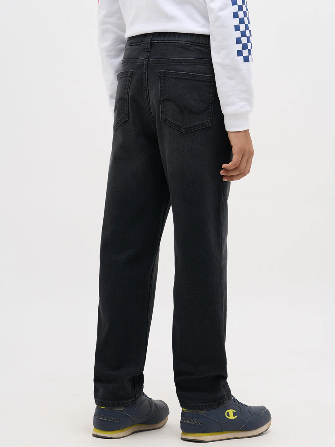 Grey Cotton Loose Fit Jeans - Image 4