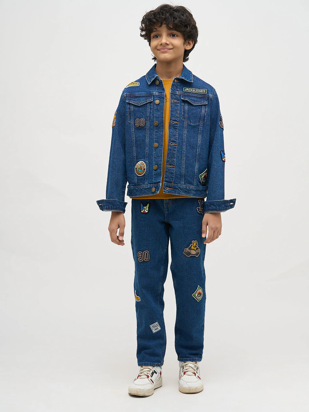 Boys Applique Print Loose Fit Jeans