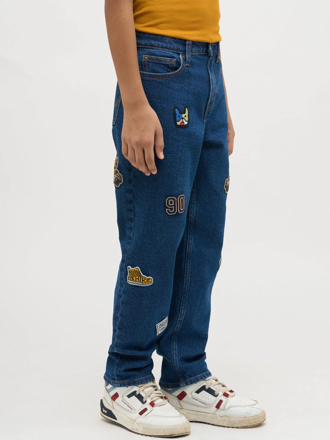 Boys Applique Print Loose Fit Jeans - Image 3
