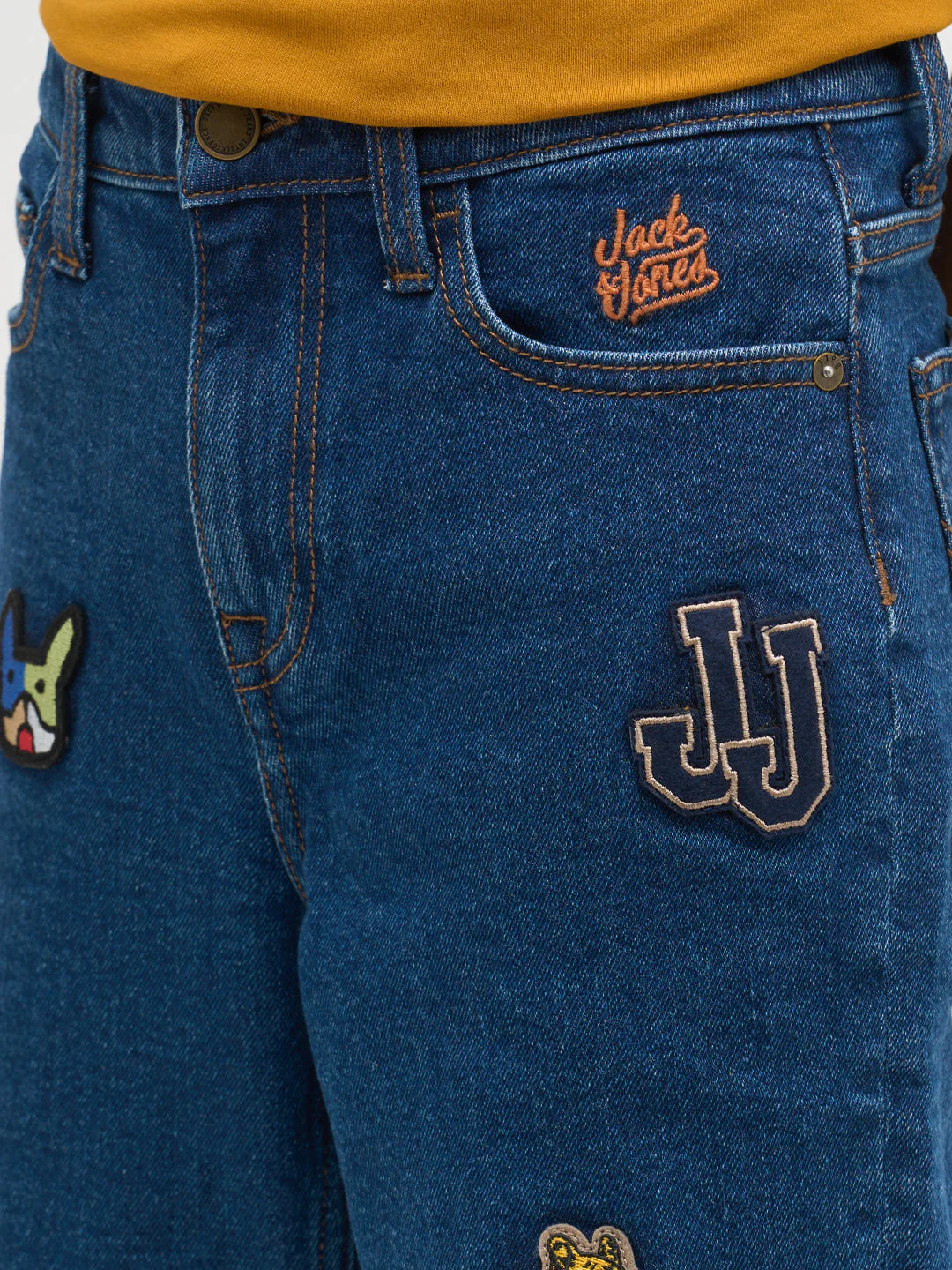 Boys Applique Print Loose Fit Jeans - Image 6