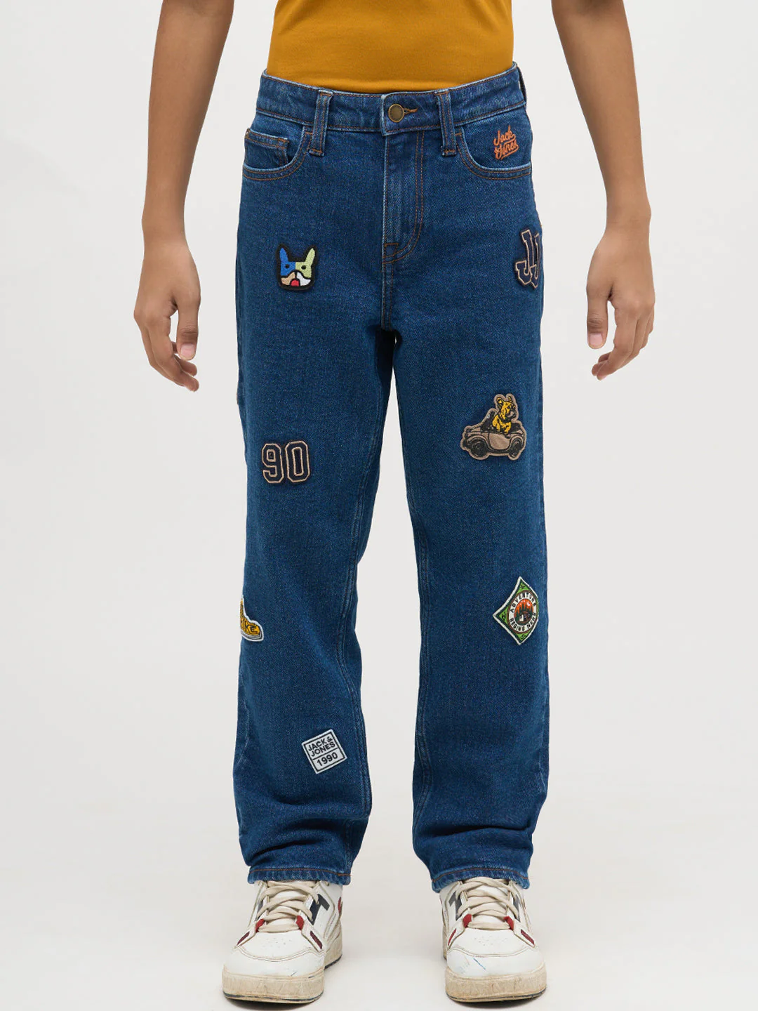 Boys Applique Print Loose Fit Jeans - Image 8