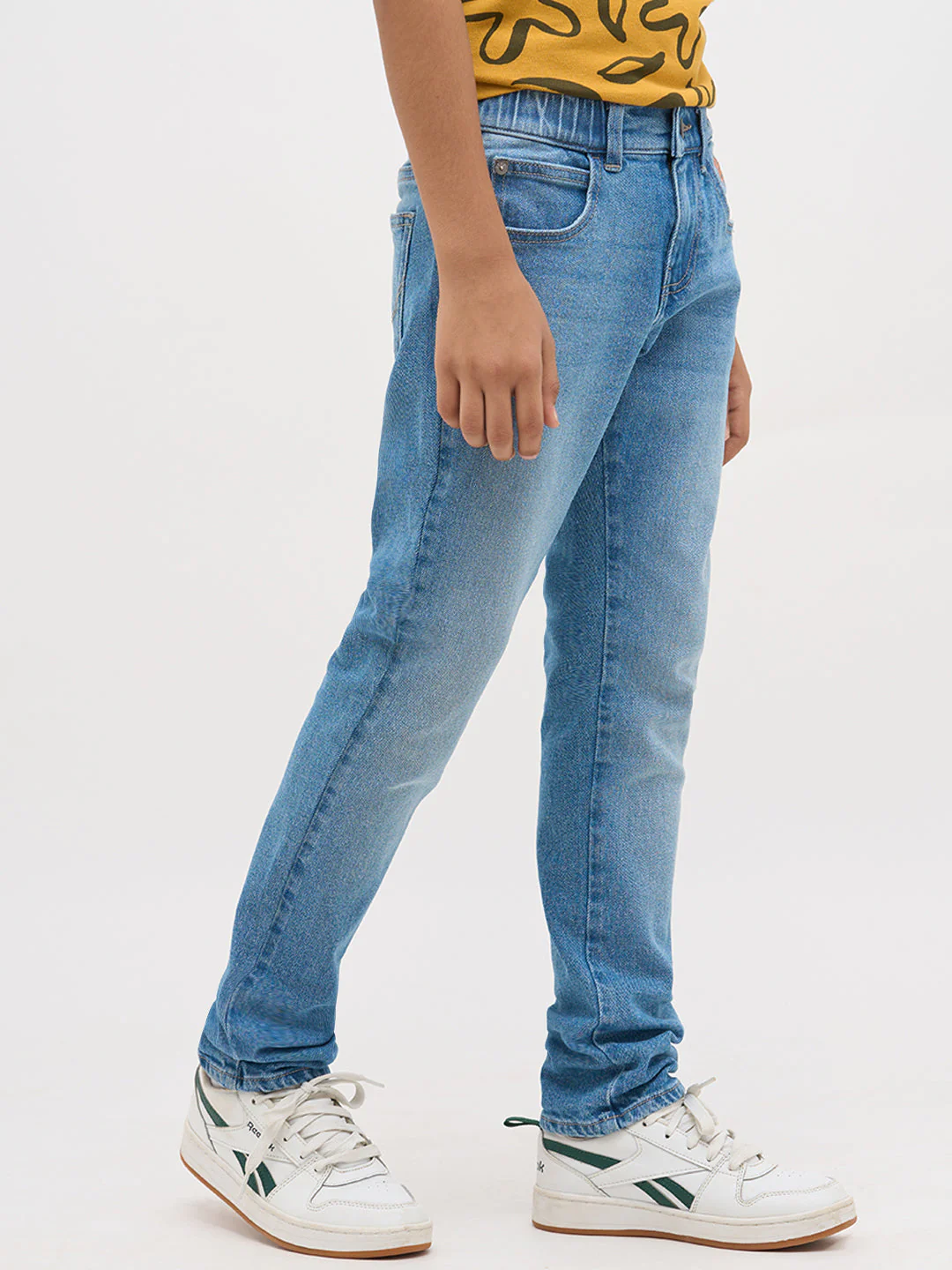 Light Blue Washed Regular Fit Jeans - Image 3
