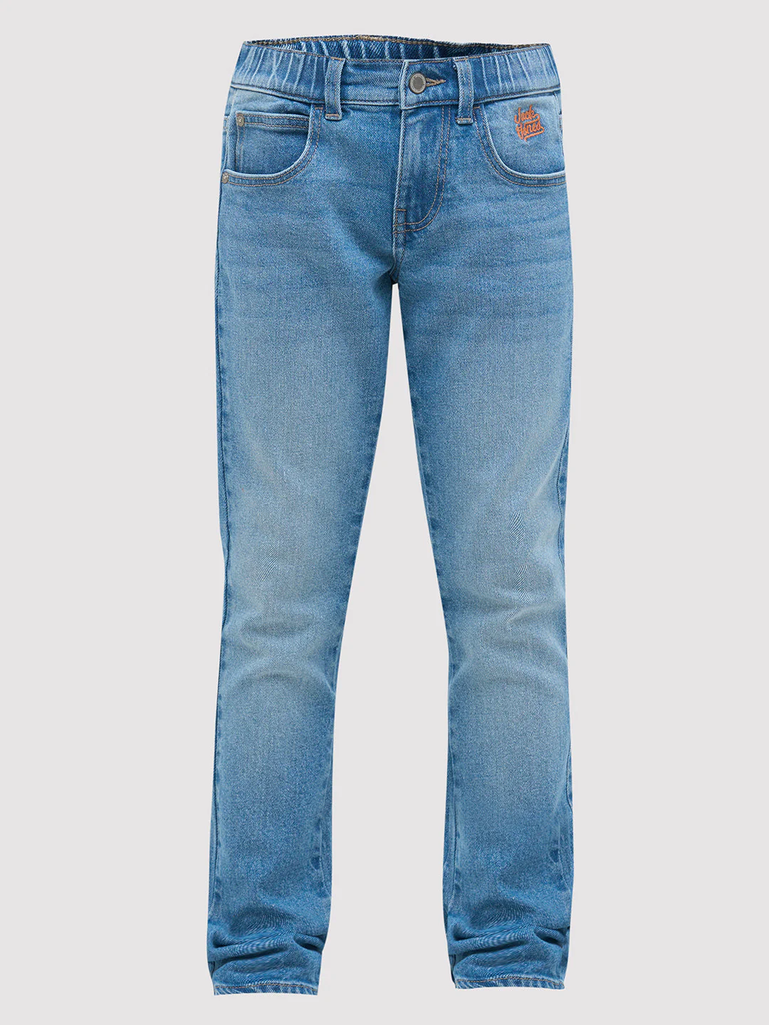 Light Blue Washed Regular Fit Jeans - Image 7