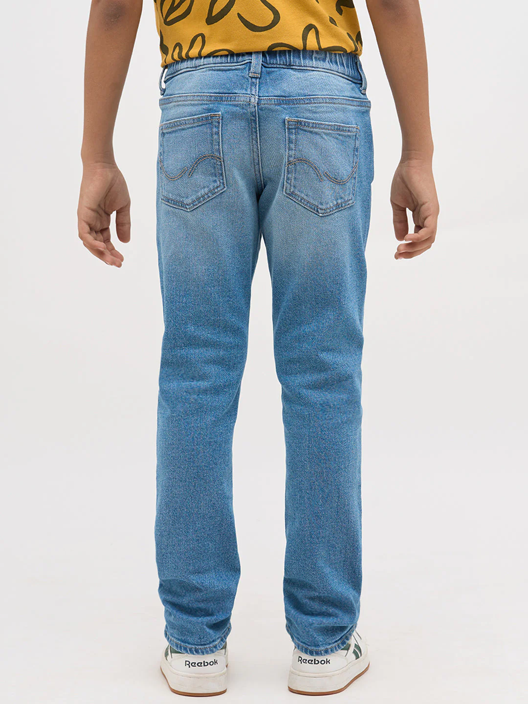 Light Blue Washed Regular Fit Jeans - Image 9