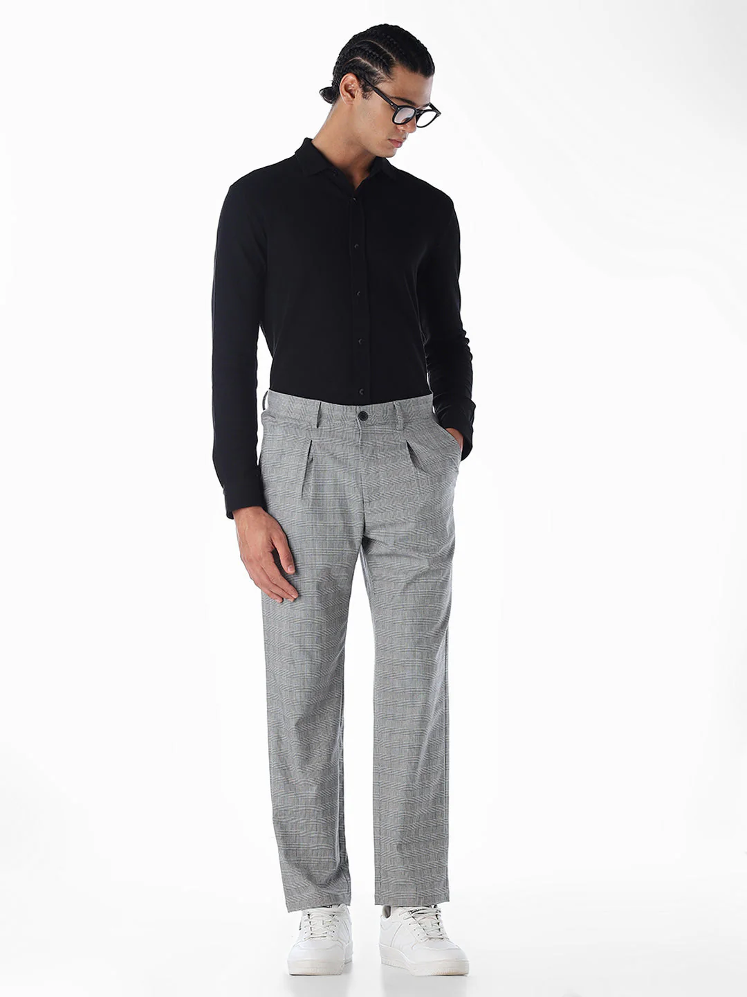 Black Stretch Slim Fit Shirt - Image 6