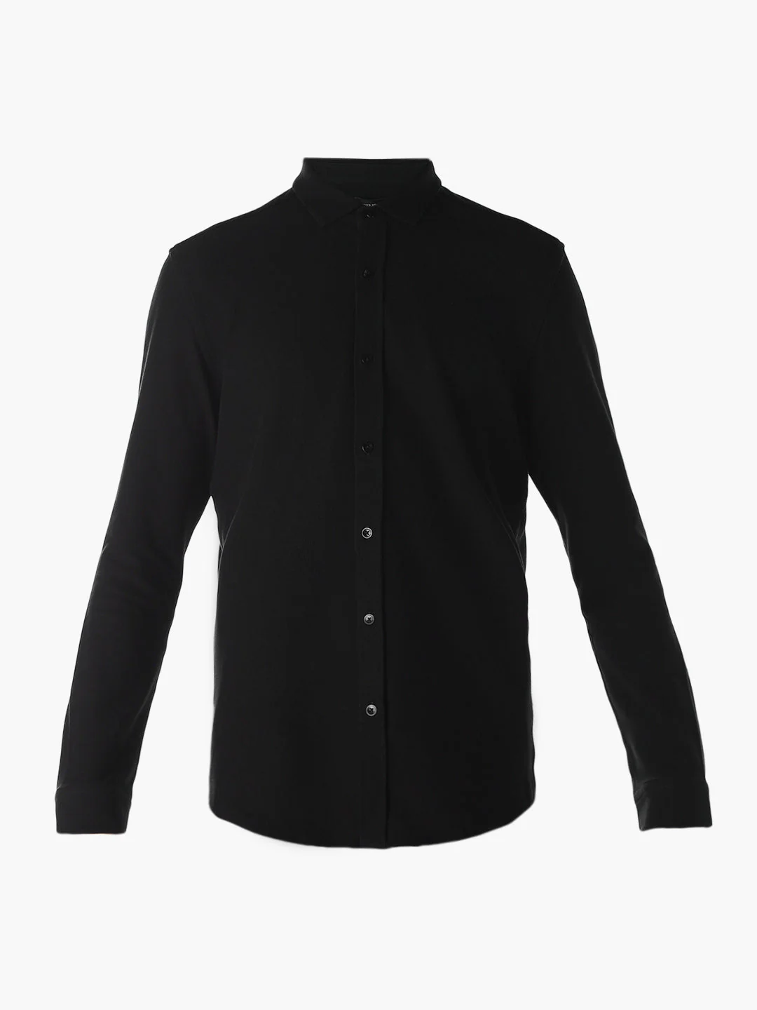 Black Stretch Slim Fit Shirt - Image 7