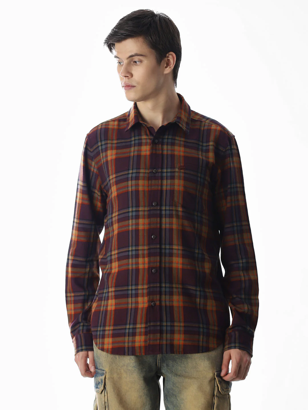 Striped Cotton Full Sleeves Shirt - Image 2