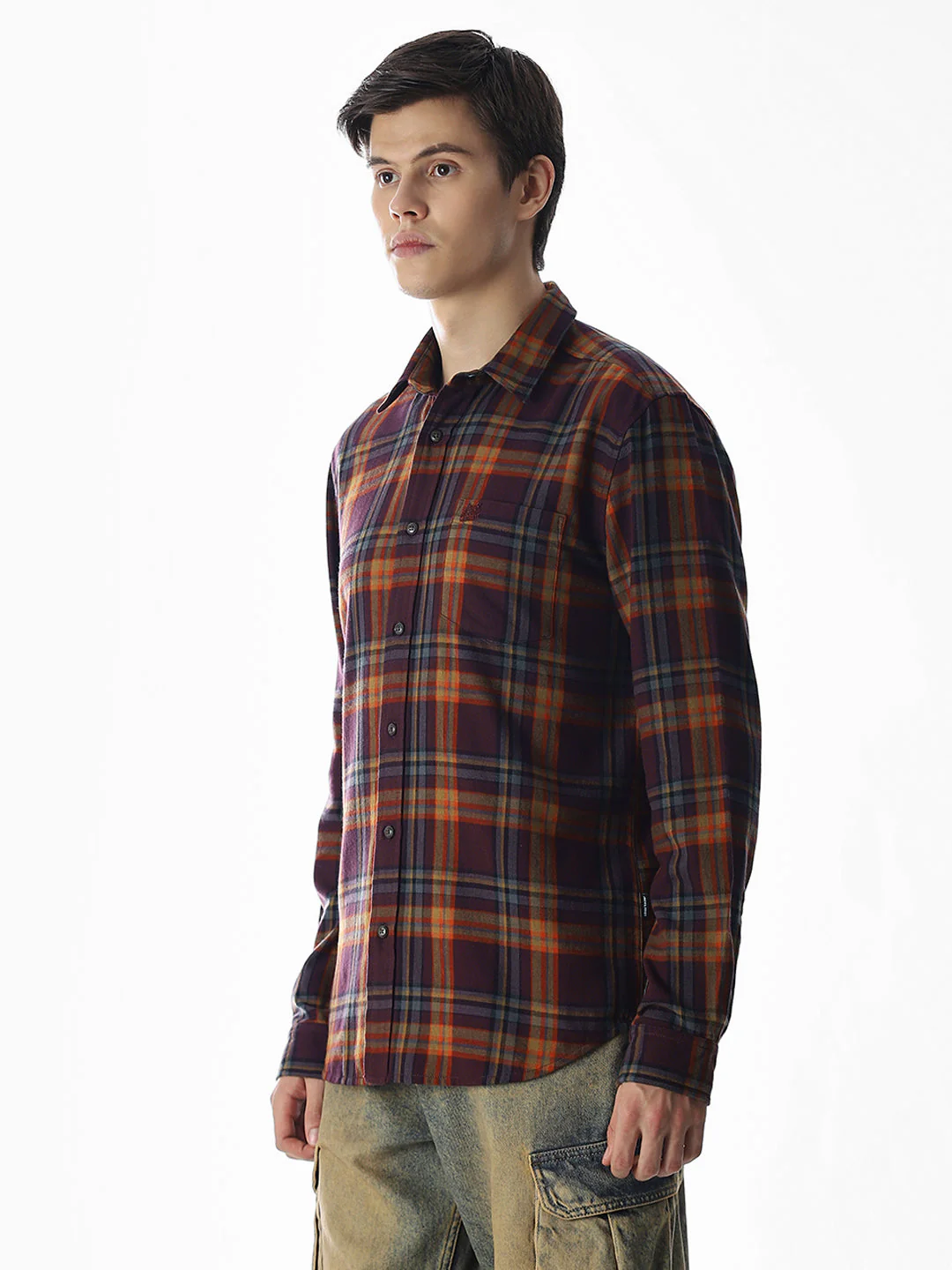 Striped Cotton Full Sleeves Shirt - Image 3