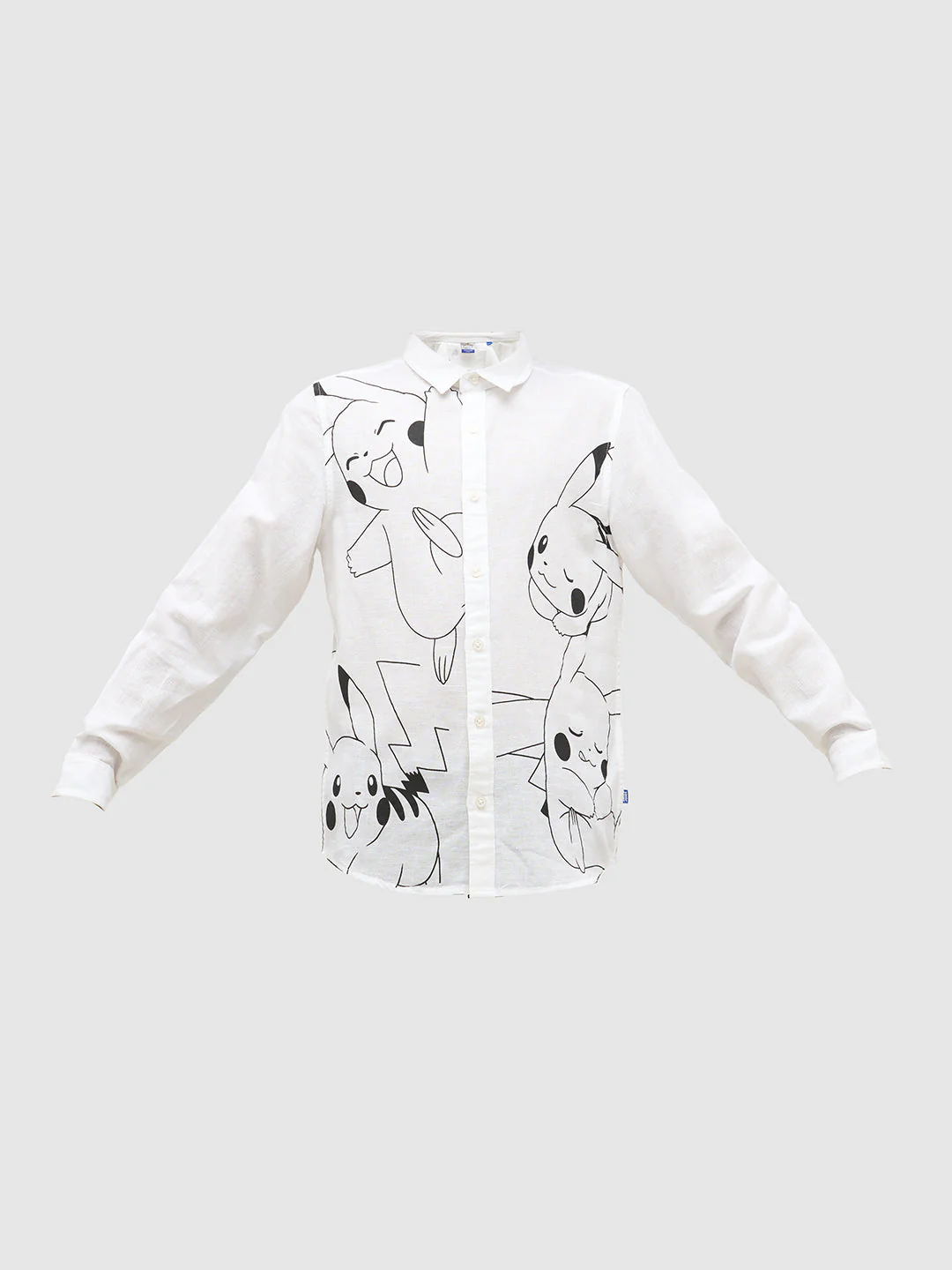 Boys White Pikachu Print Shirt - Image 7