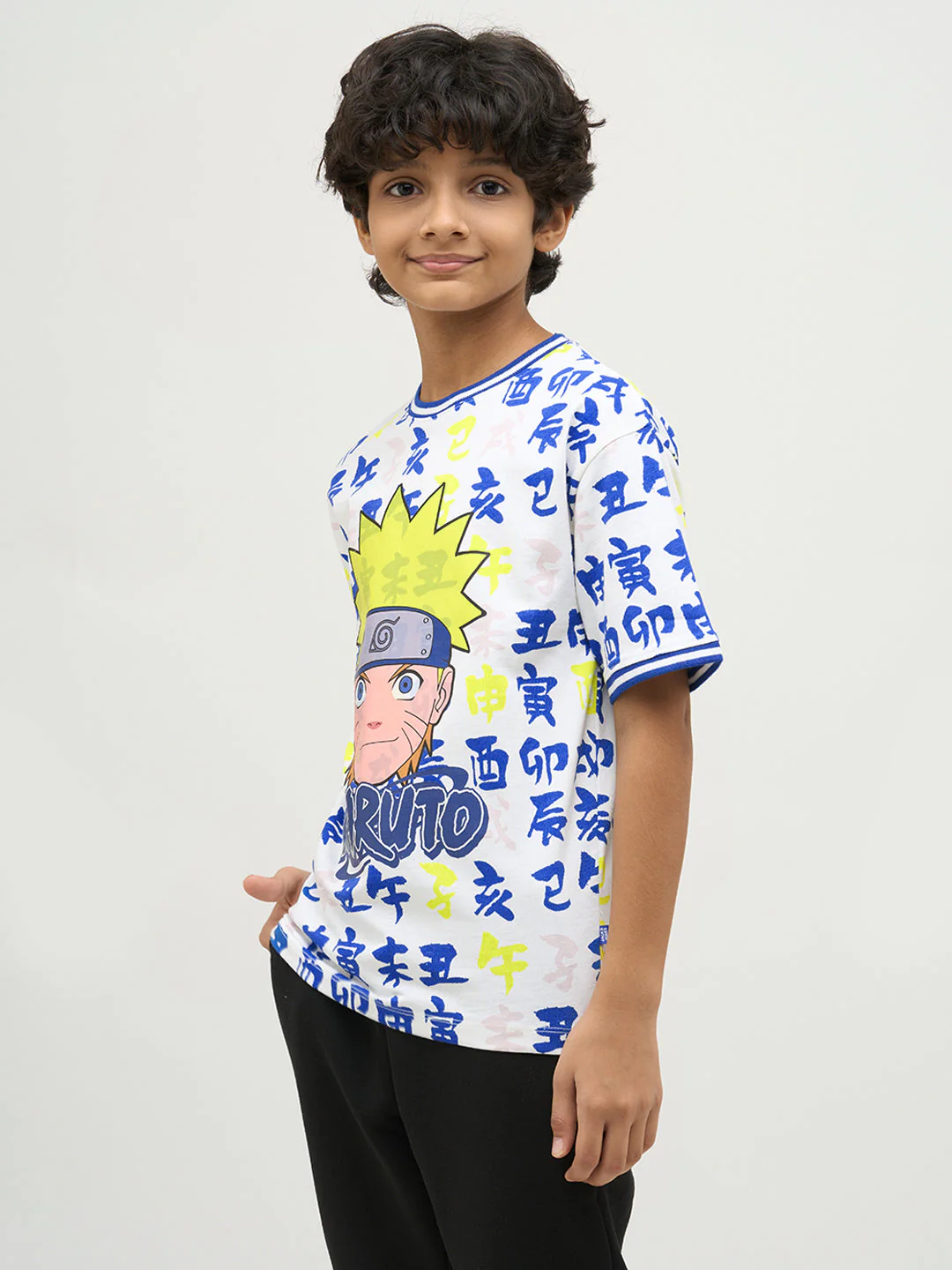 Boys Naruto Print Cotton T-shirt - Image 3