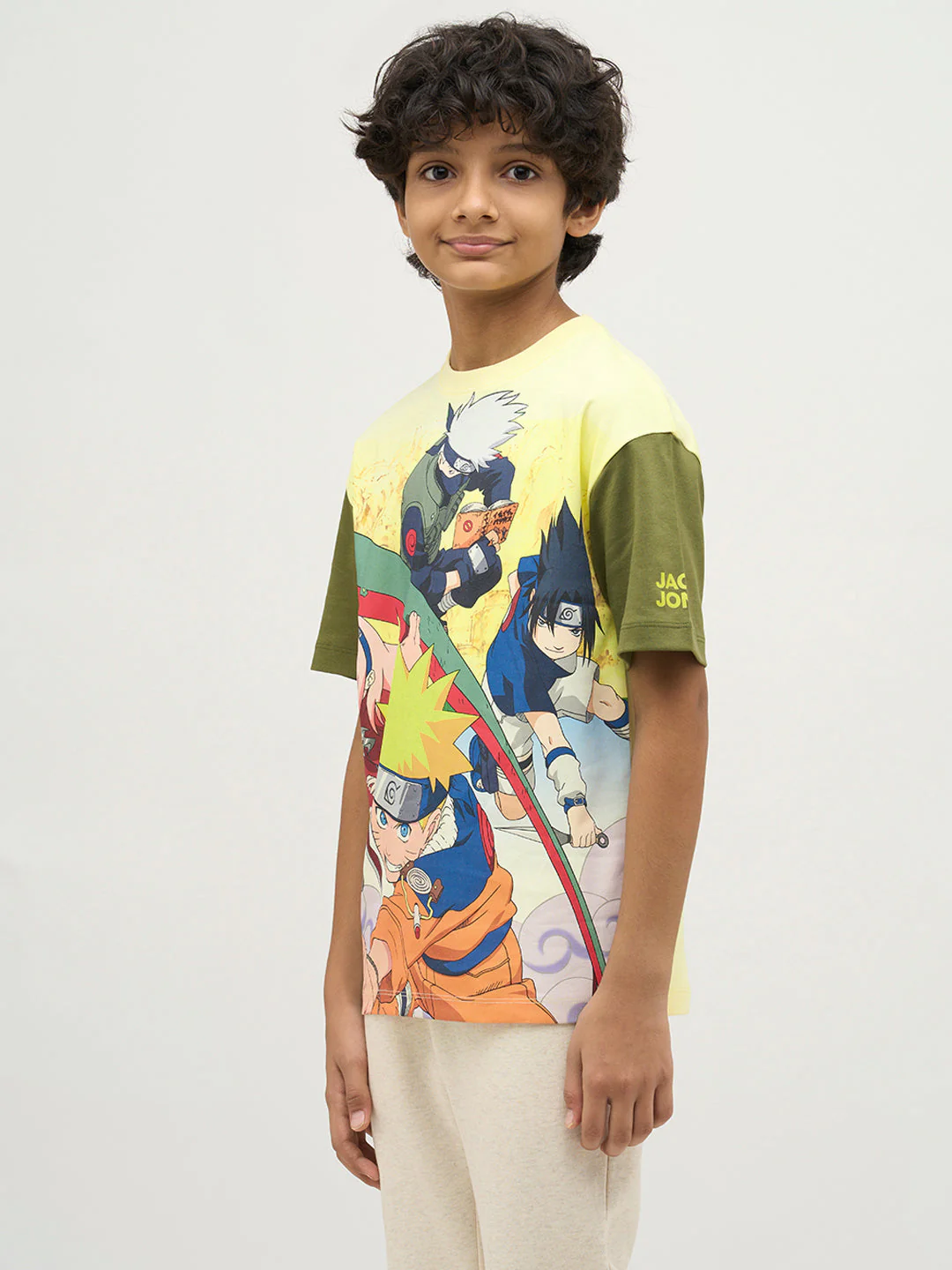 Boys Naruto Jujutsu Power Clash Print T-shirt - Image 3