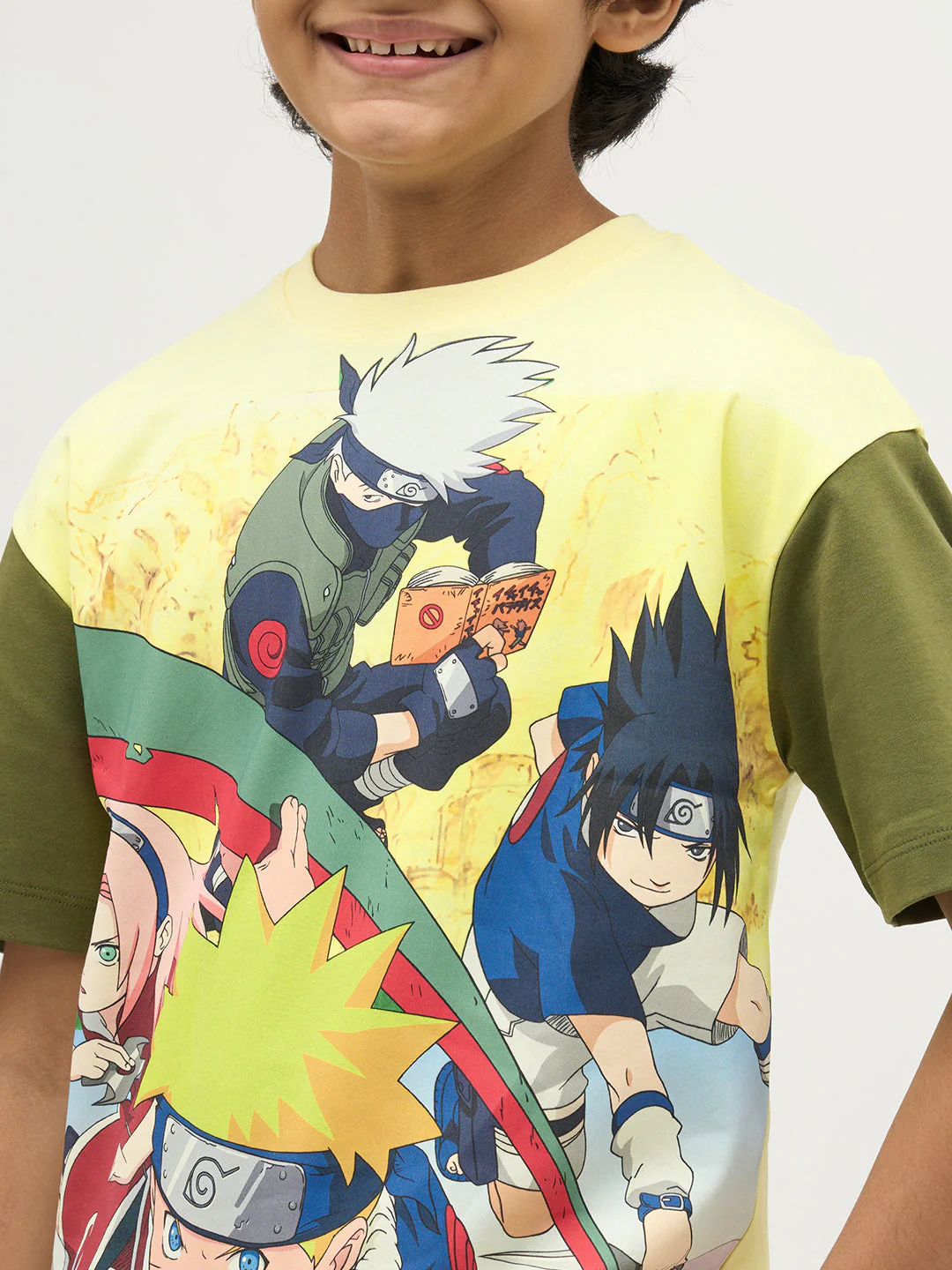 Boys Naruto Jujutsu Power Clash Print T-shirt - Image 6