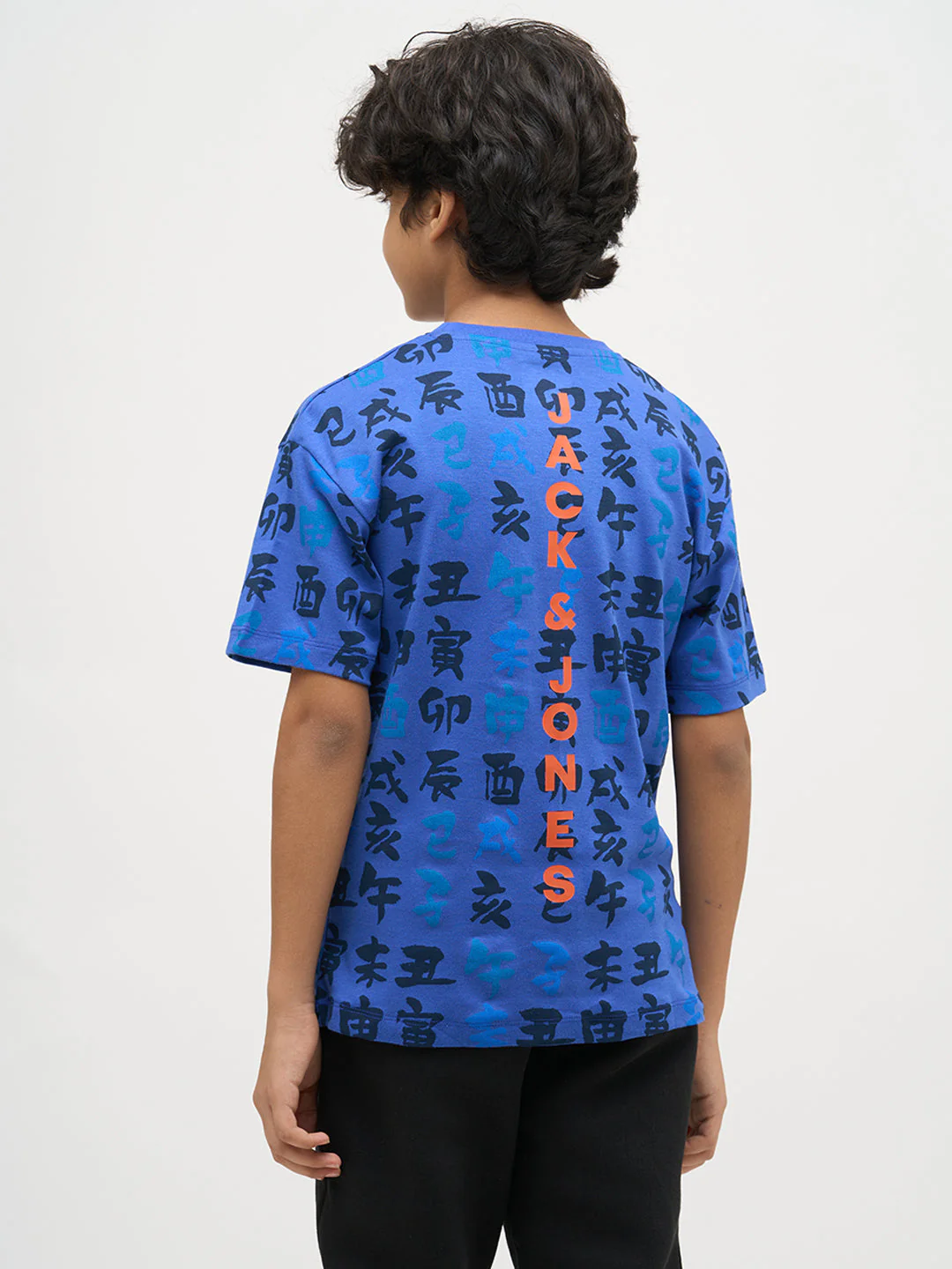 Boys Naruto Print Cotton T-shirt - Blue - Image 4