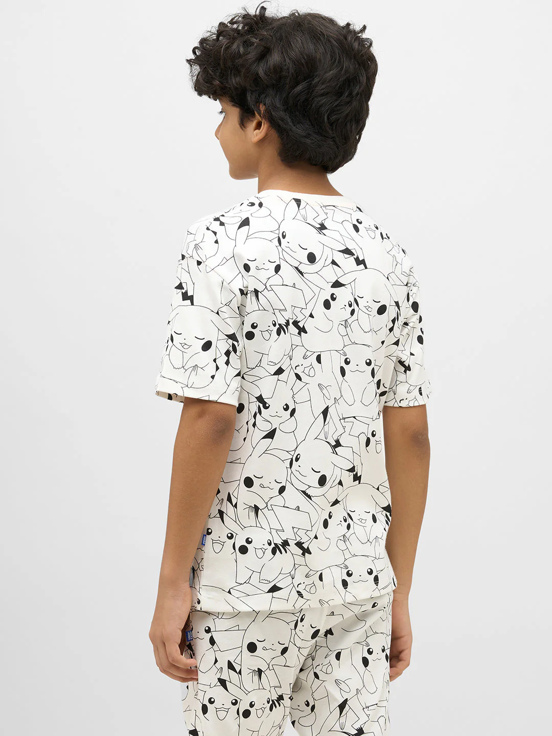 Boys Pikachu Print Cotton T-shirt - Image 4