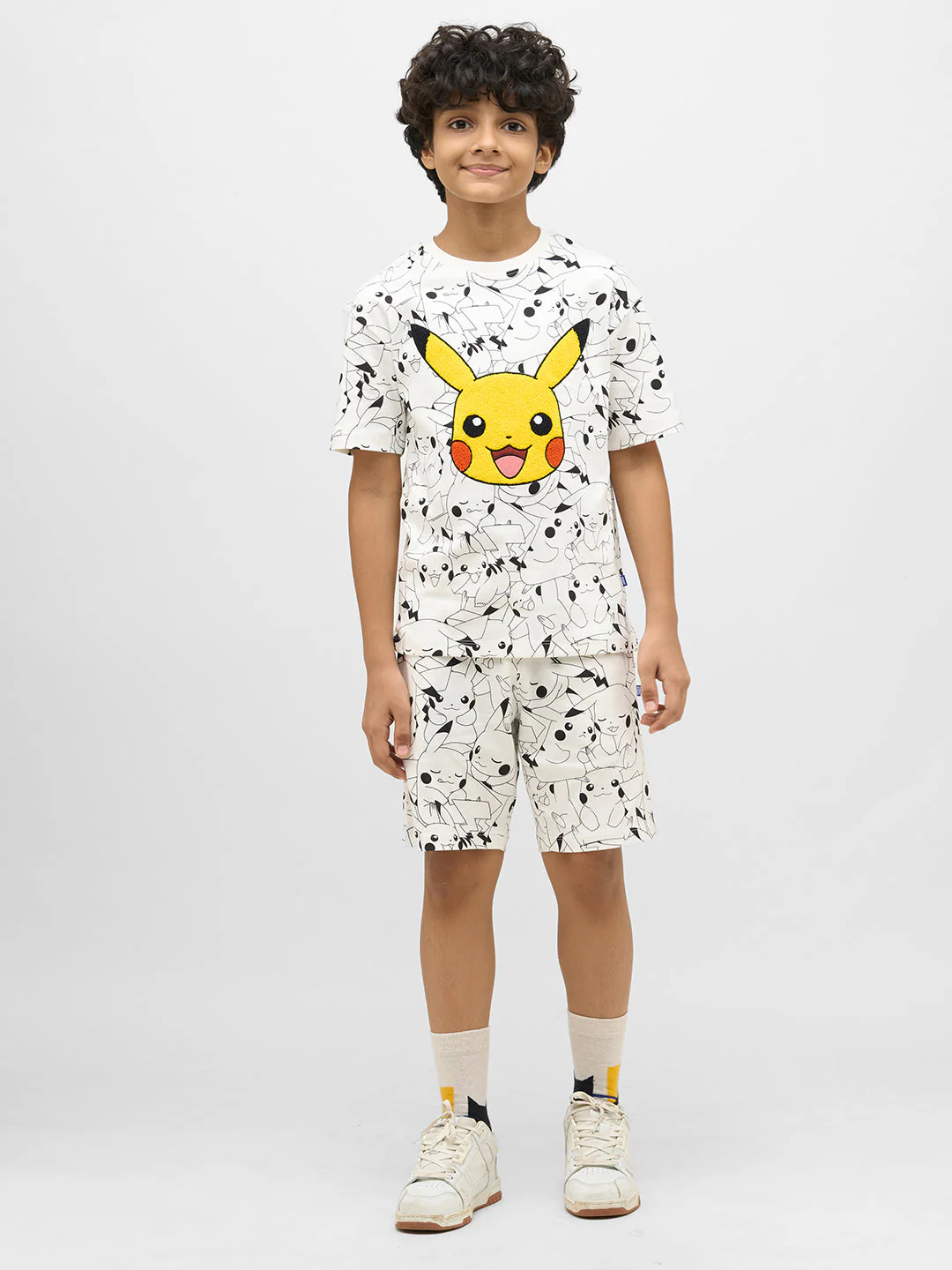 Boys Pikachu Print Cotton T-shirt - Image 5