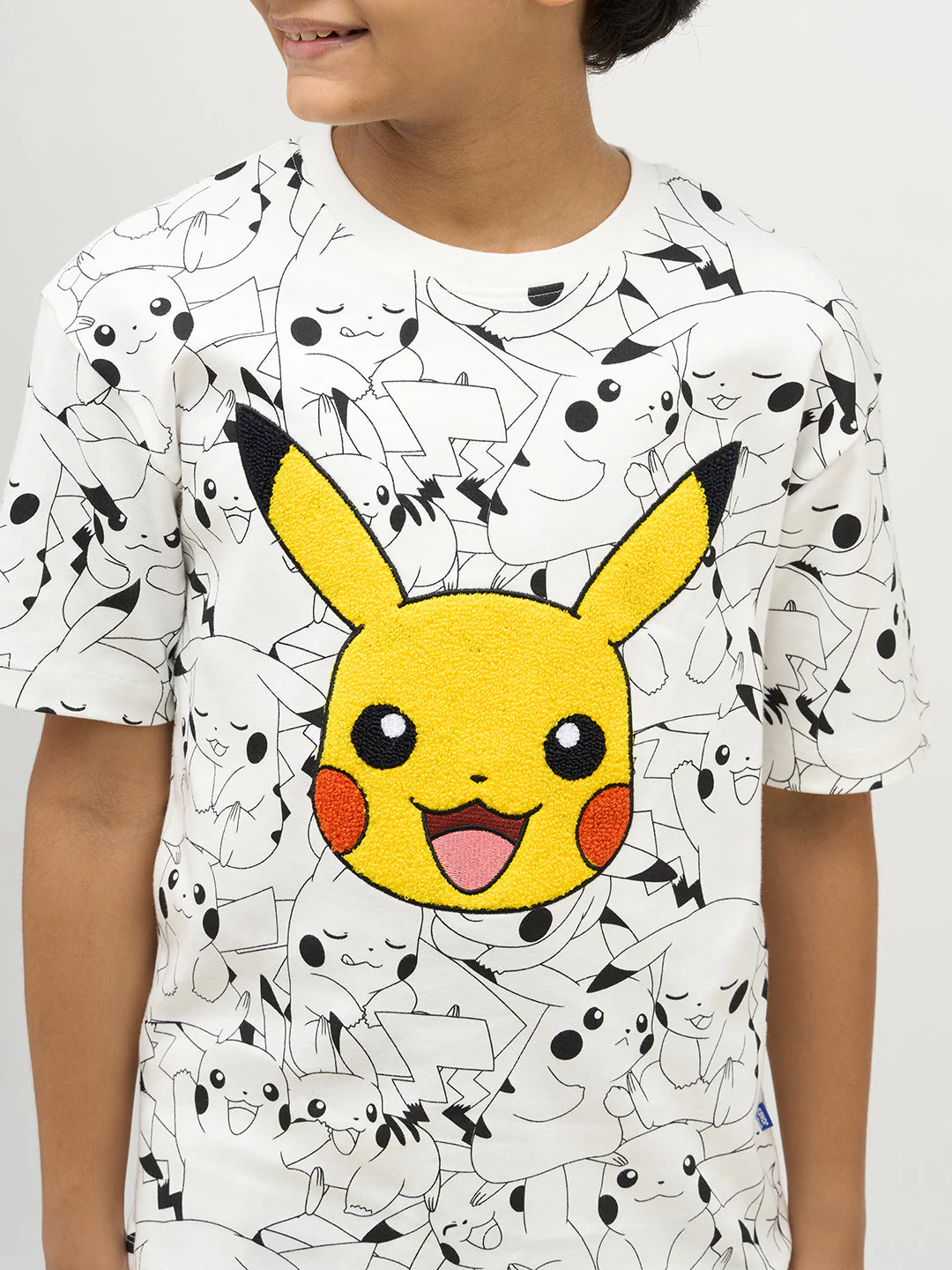 Boys Pikachu Print Cotton T-shirt - Image 6