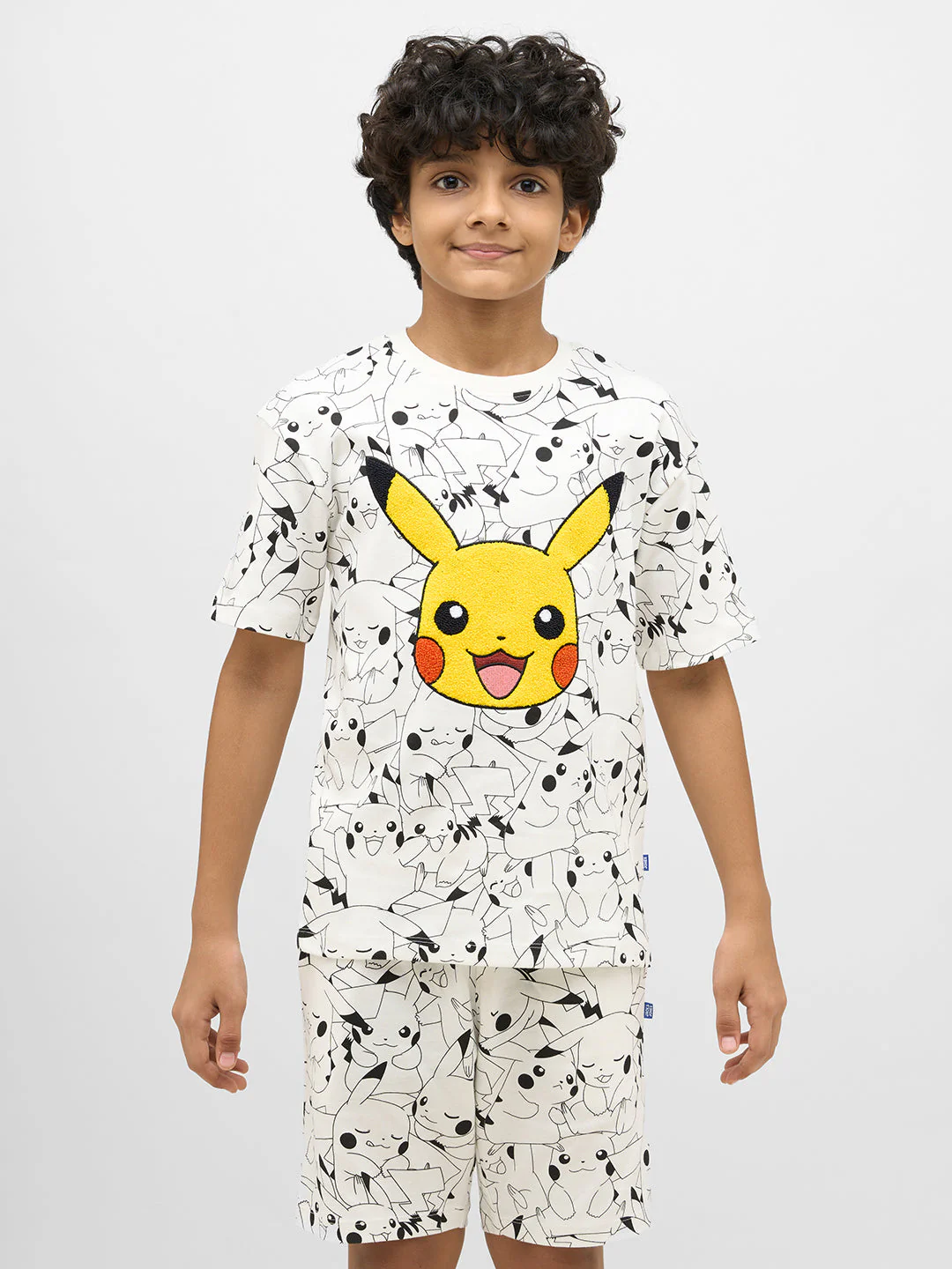 Boys Pikachu Print Cotton T-shirt - Image 8