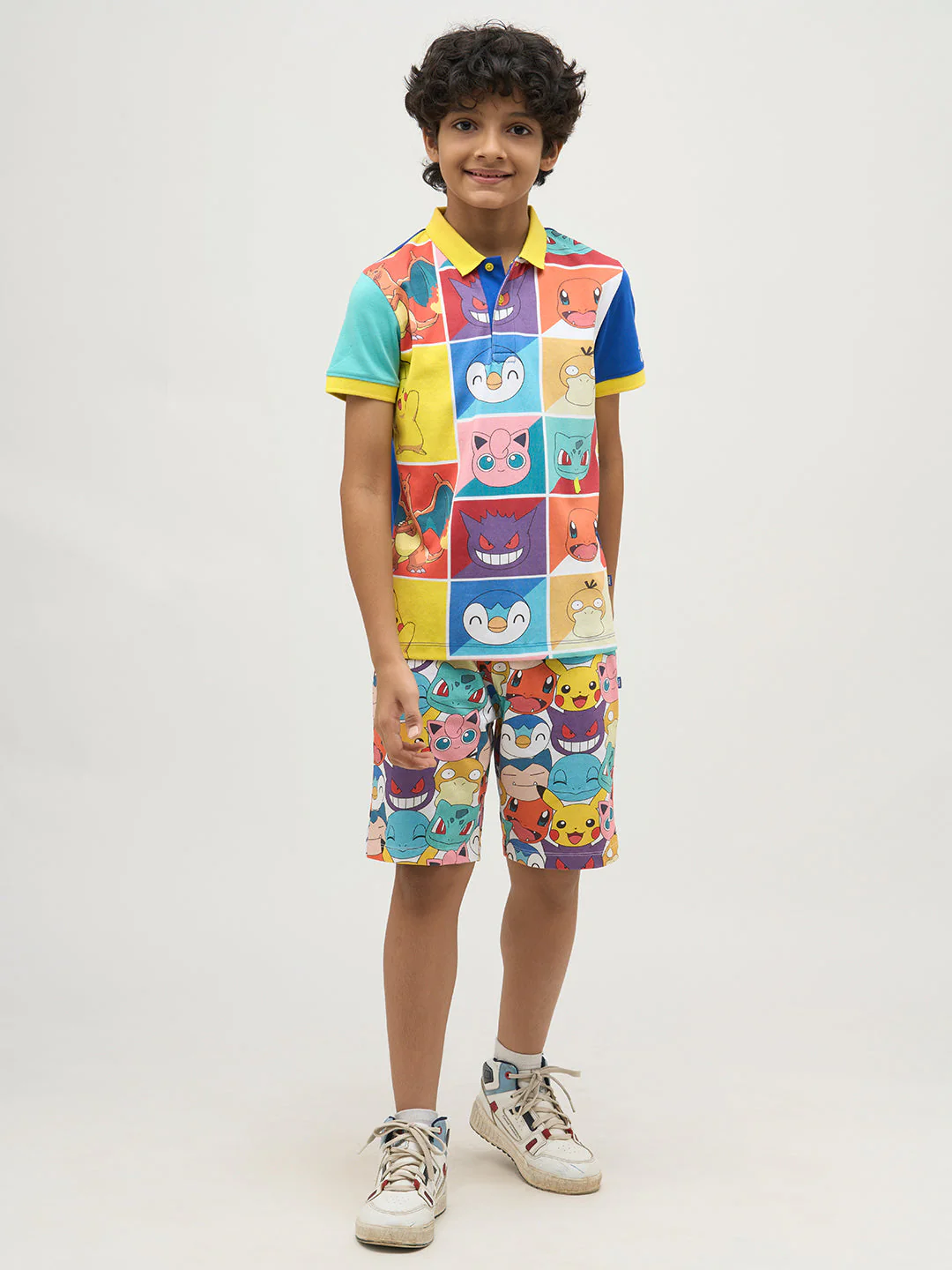 Boys Multi-Pokemon Faces Print Shorts - Image 5