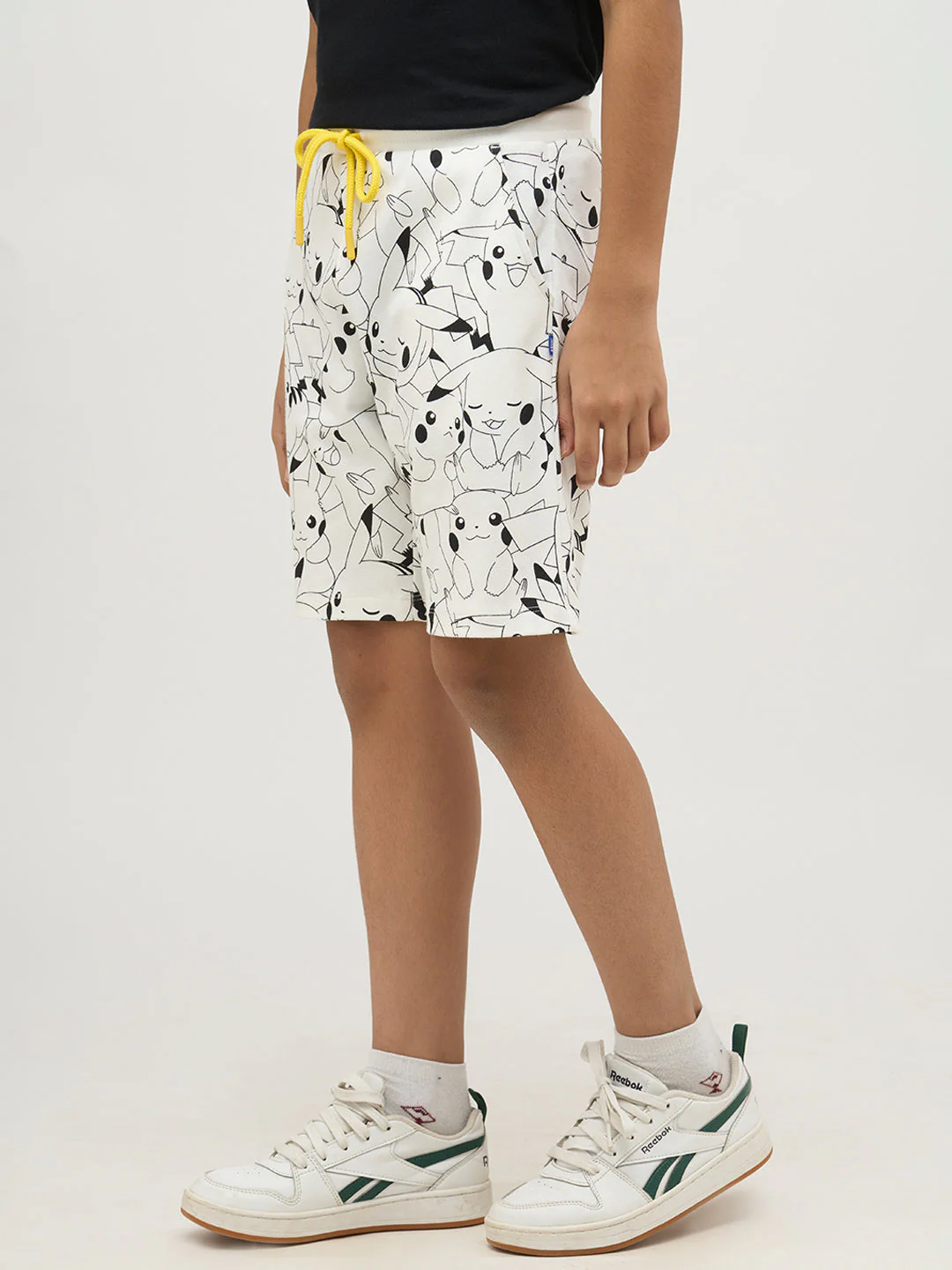 Boys Pikachu Print Cotton Shorts - Image 3