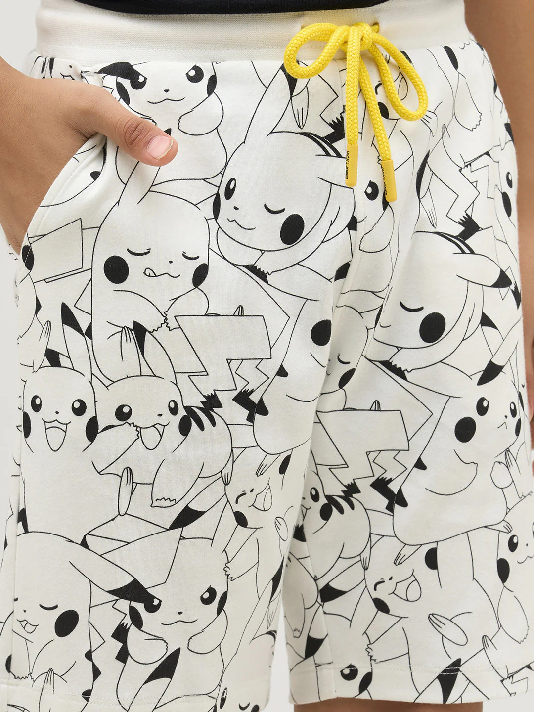 Boys Pikachu Print Cotton Shorts - Image 6
