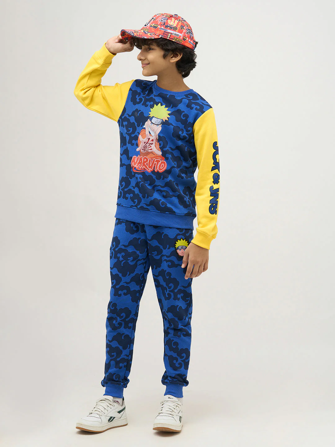 Boys Blue Naruto Printed Sweatpants