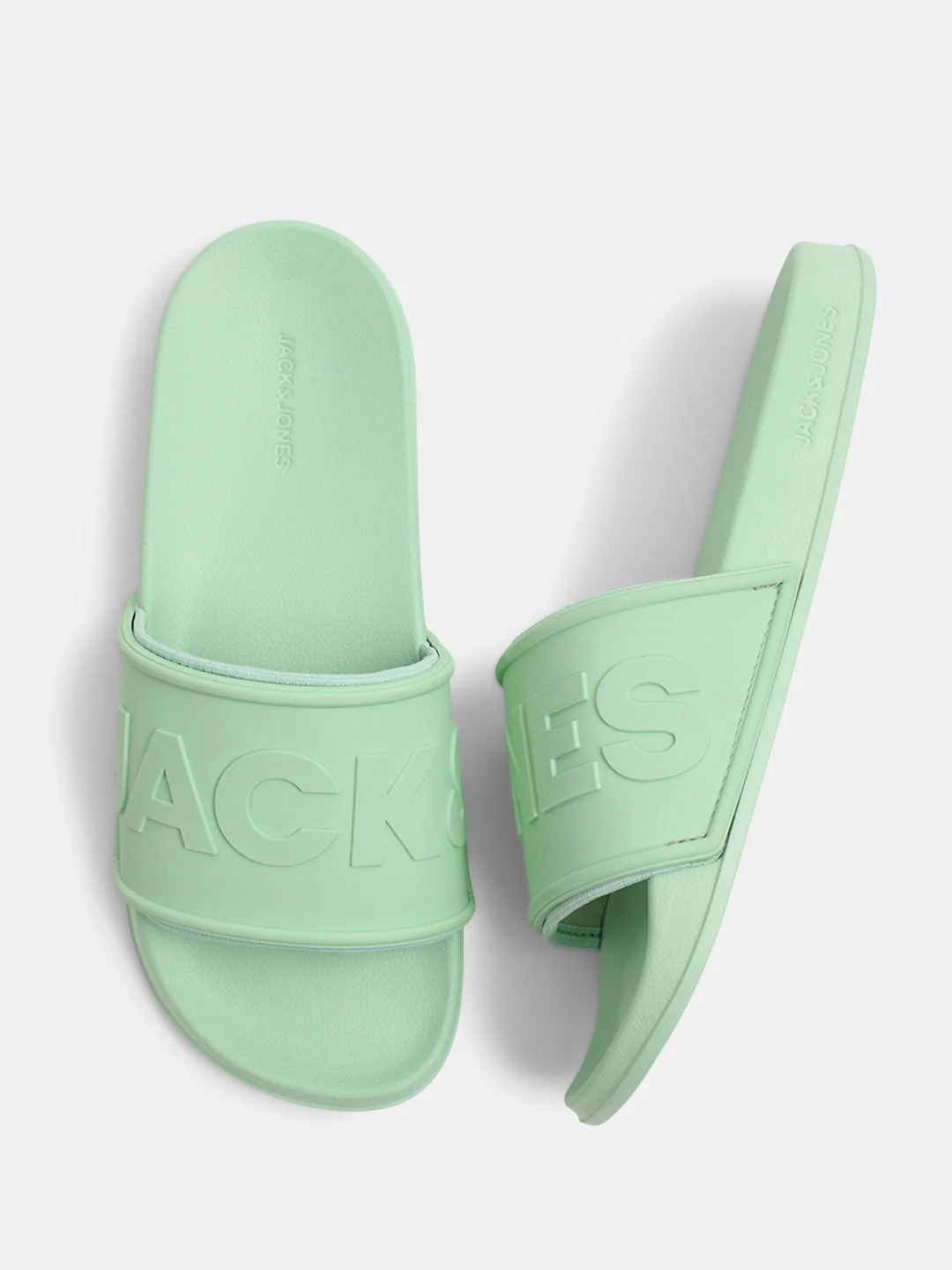 Green Embossed Logo Pool Sliders - Image 3