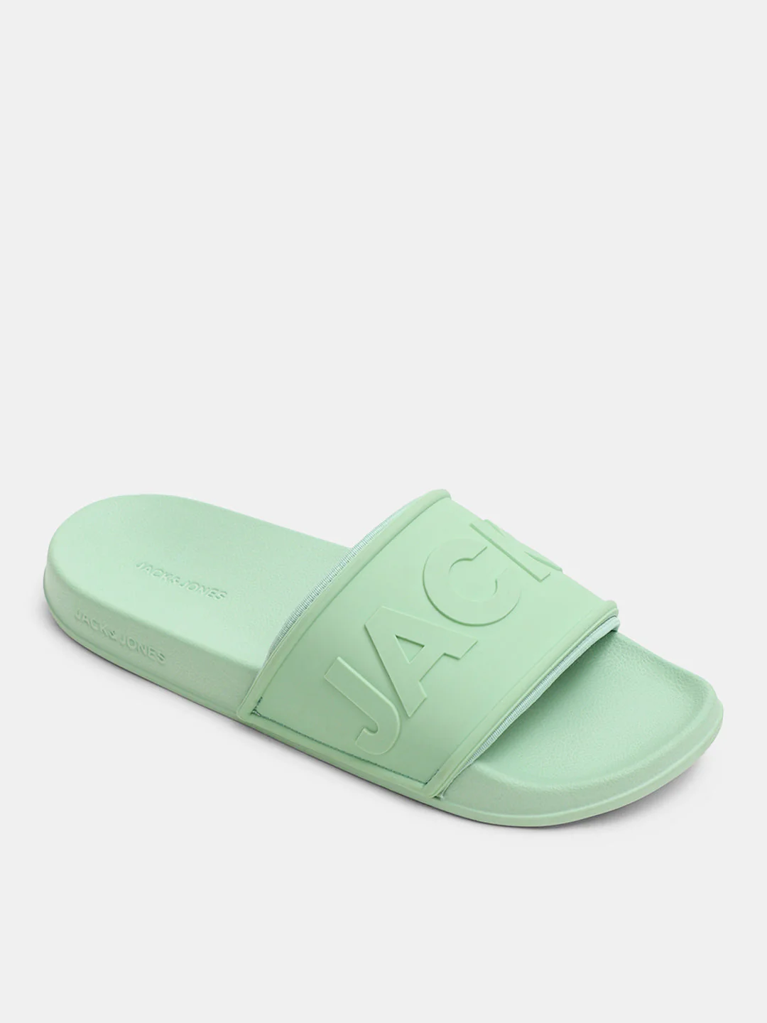 Green Embossed Logo Pool Sliders - Image 4