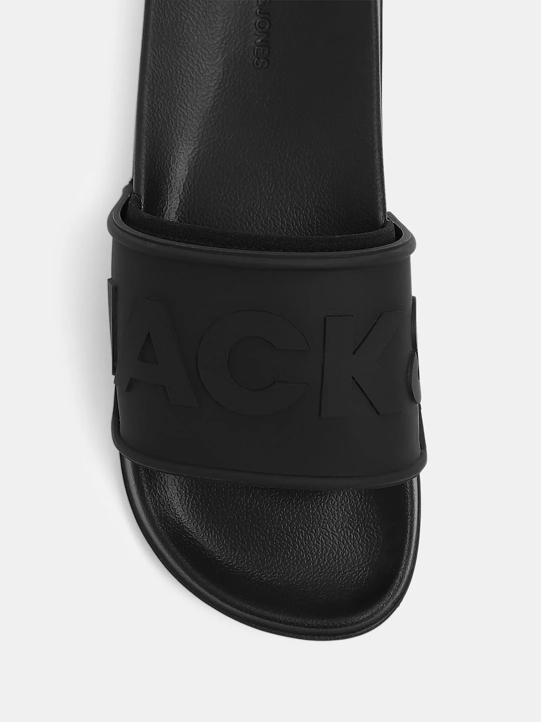 Black Embossed Logo Pool Sliders - Image 7