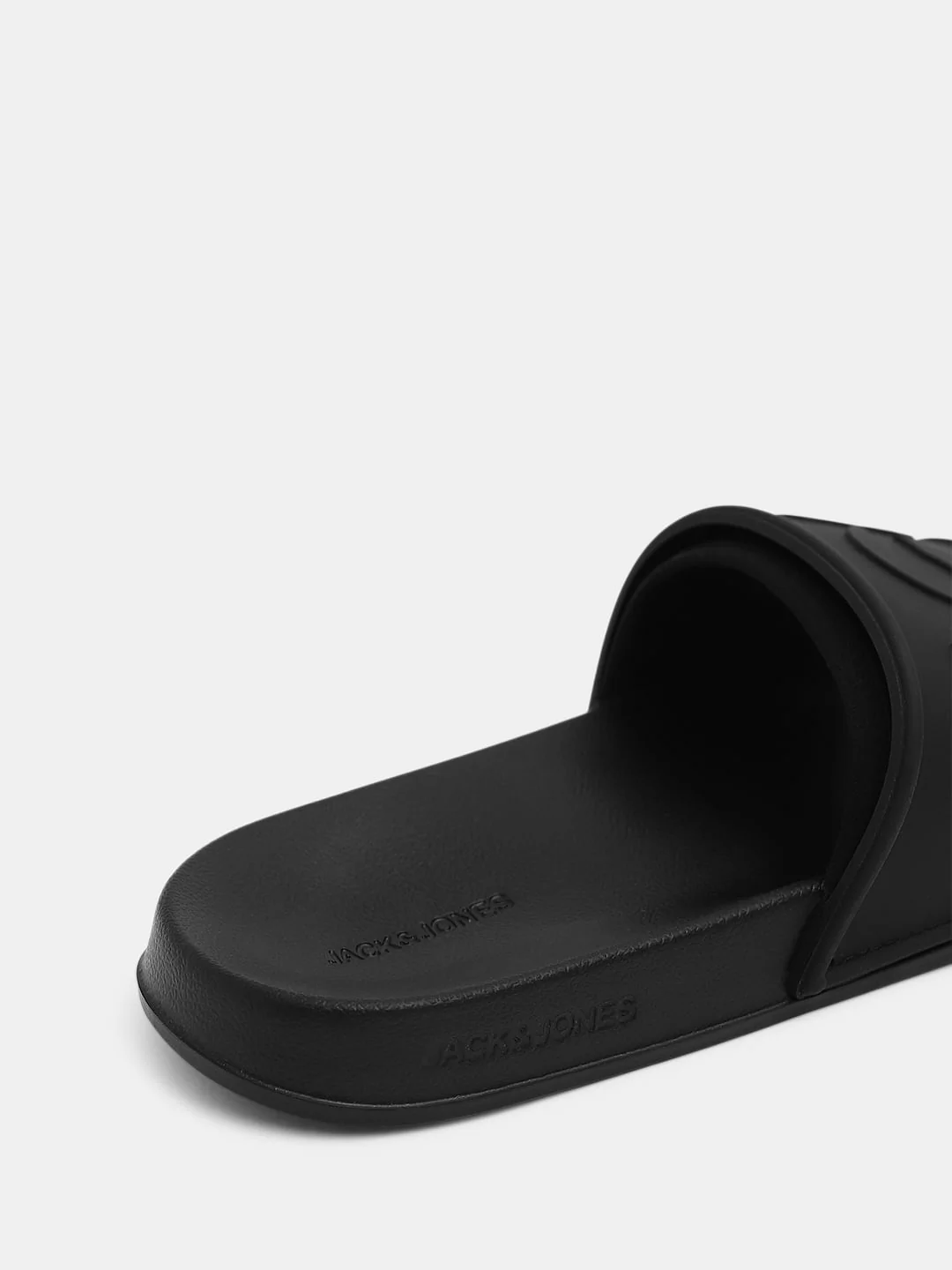 Black Embossed Logo Pool Sliders - Image 8